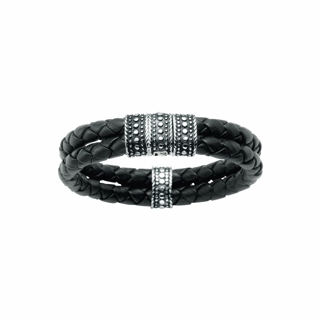 GIORGIO MARTELLO MILANO Armband "mit Ornament, teilweise oxydiert, Leder sc günstig online kaufen