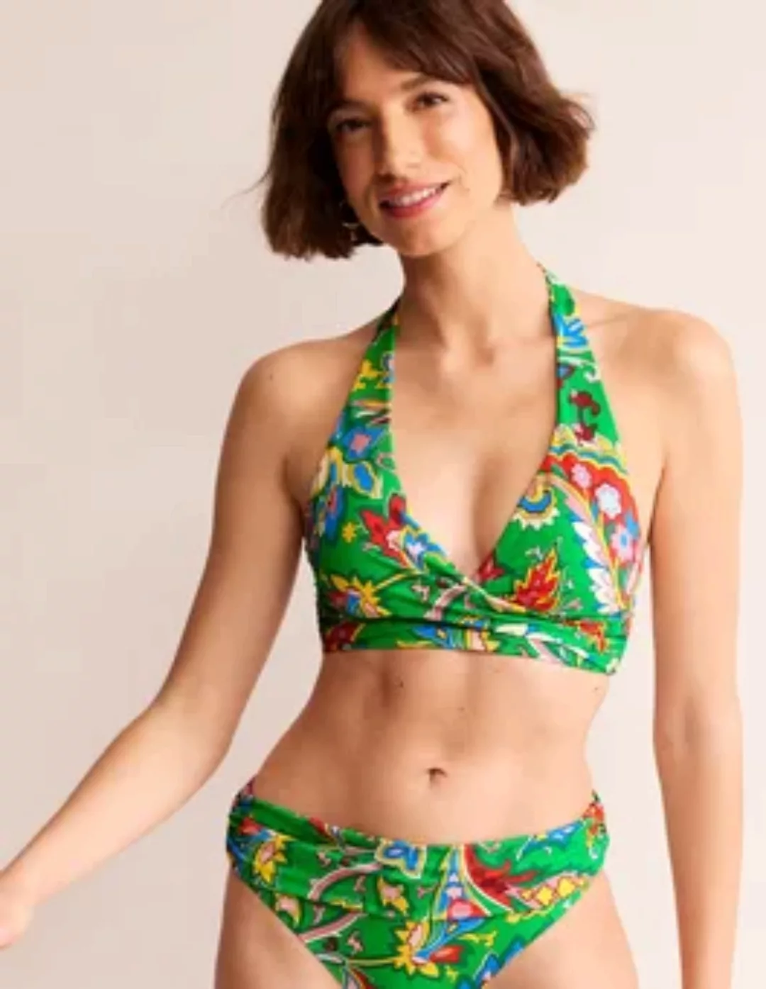 Levanzo Neckholder-Bikinioberteil Damen Boden, Kelly Grün, Paisley Azurblau günstig online kaufen