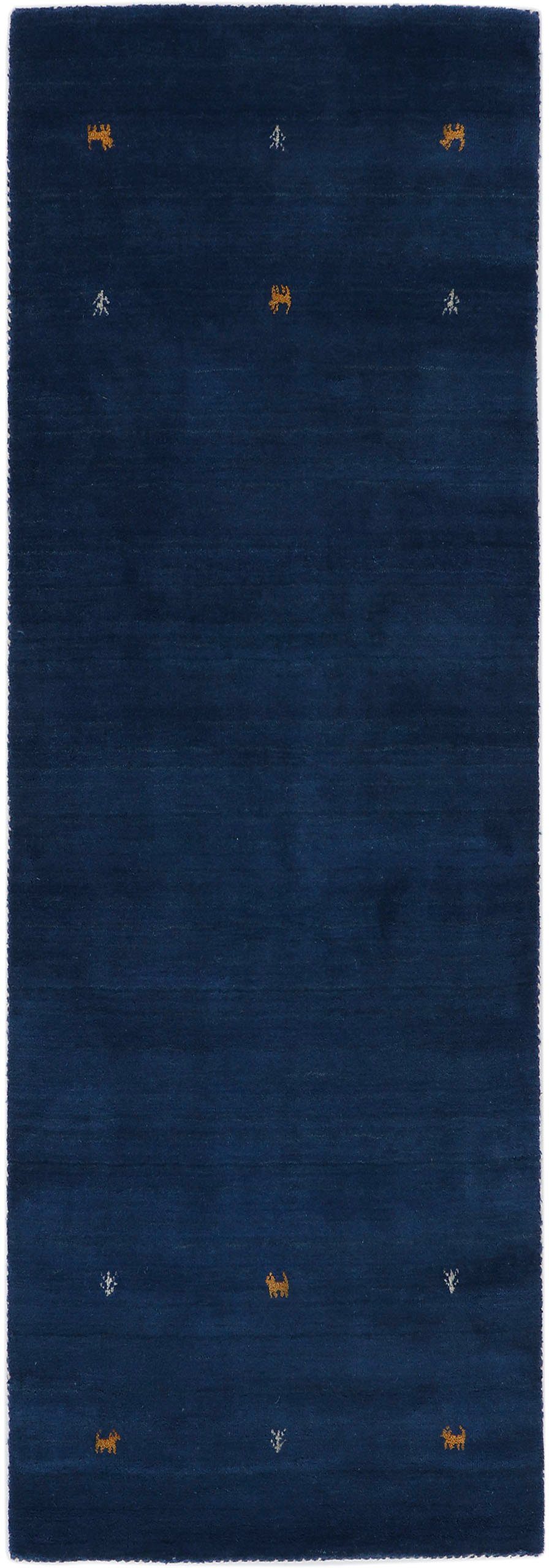 carpetfine Wollteppich »Gabbeh Uni, auch als Läufer und Rund erhältlich«, r günstig online kaufen