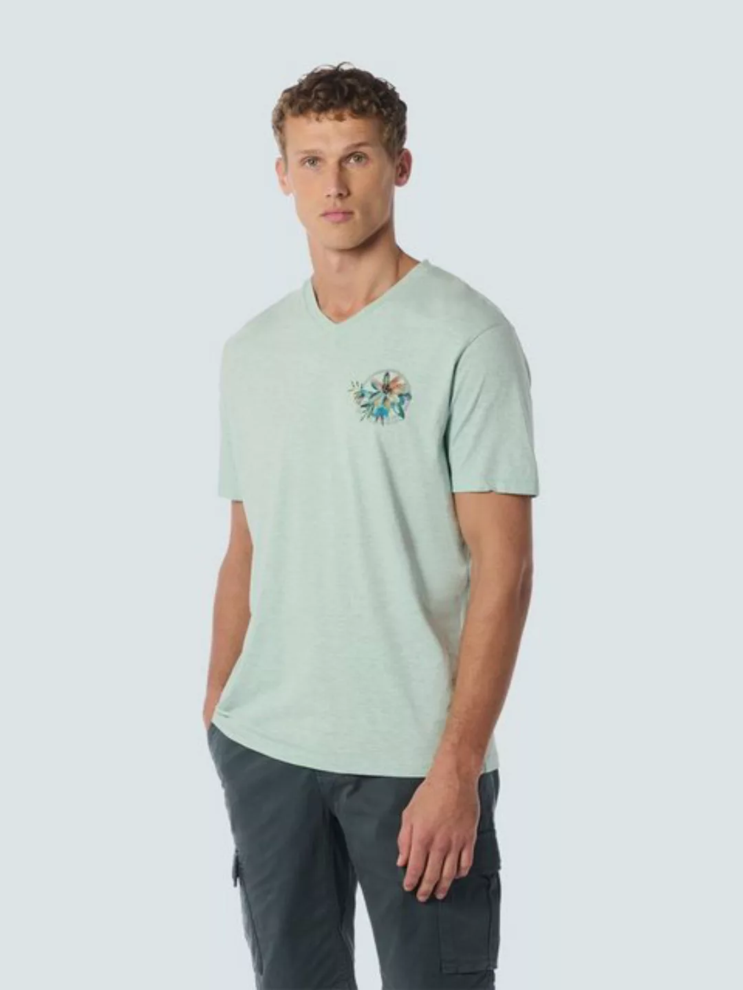 NO EXCESS T-Shirt T-Shirt V-Neck Melange Garment Dyed günstig online kaufen