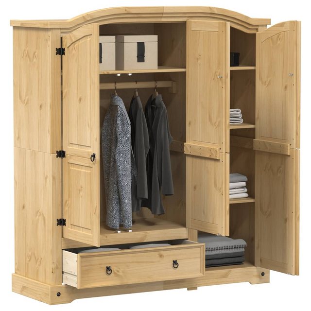 vidaXL Kleiderschrank Kleiderschrank Corona 151,5x52x170 cm Massivholz Kief günstig online kaufen