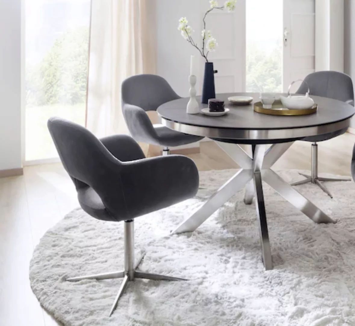 MCA furniture Esszimmerstuhl »Melrose«, (Set), 2 St., Stuhl 360°drehbar mit günstig online kaufen