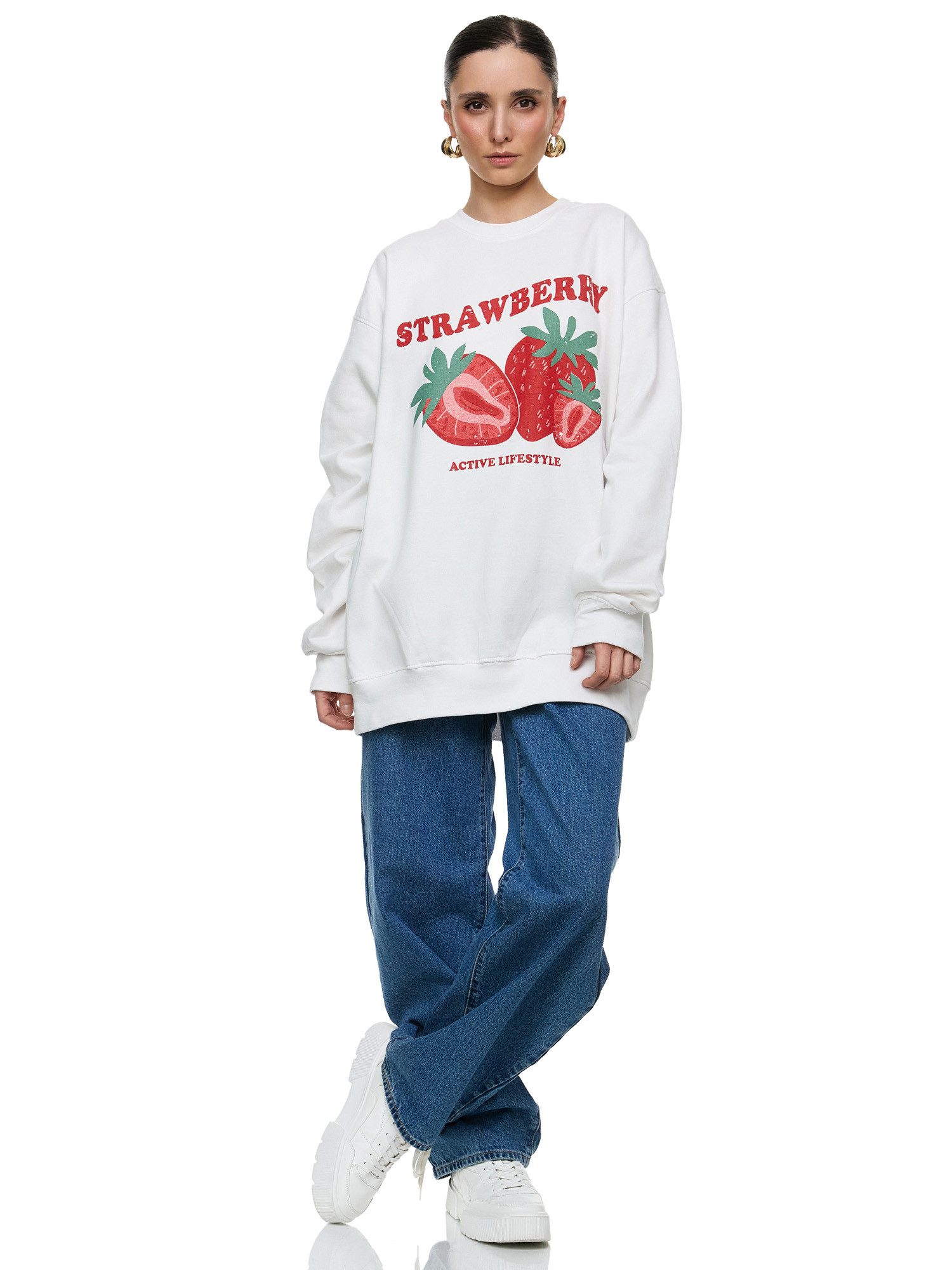 Worldclassca Sweatshirt Worldclassca Oversized Sweatshirt Print günstig online kaufen