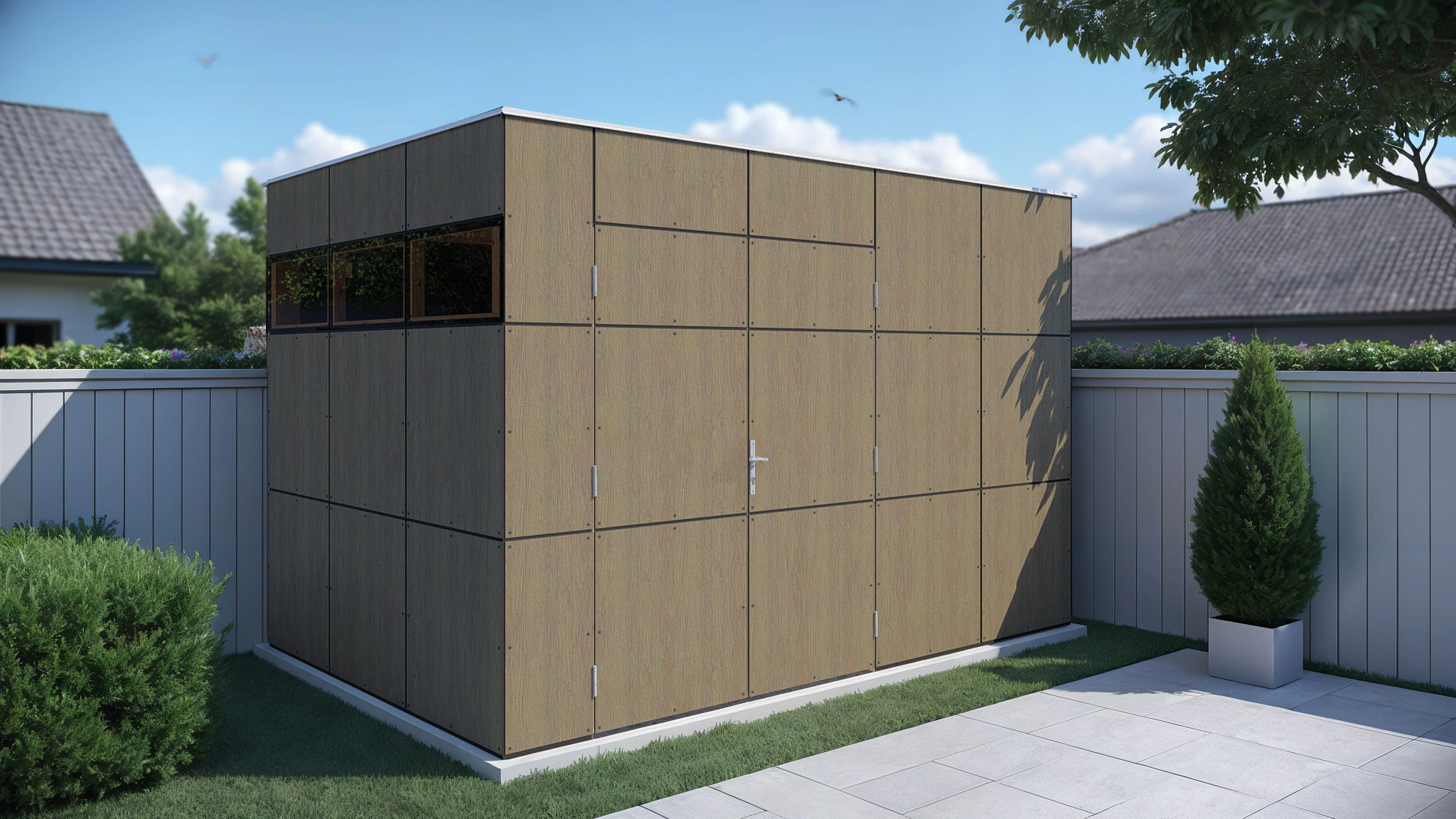 BERTILO Gartenhaus "HPL 2, in verschiedenen Farben", Fassaden-HPL in Archit günstig online kaufen
