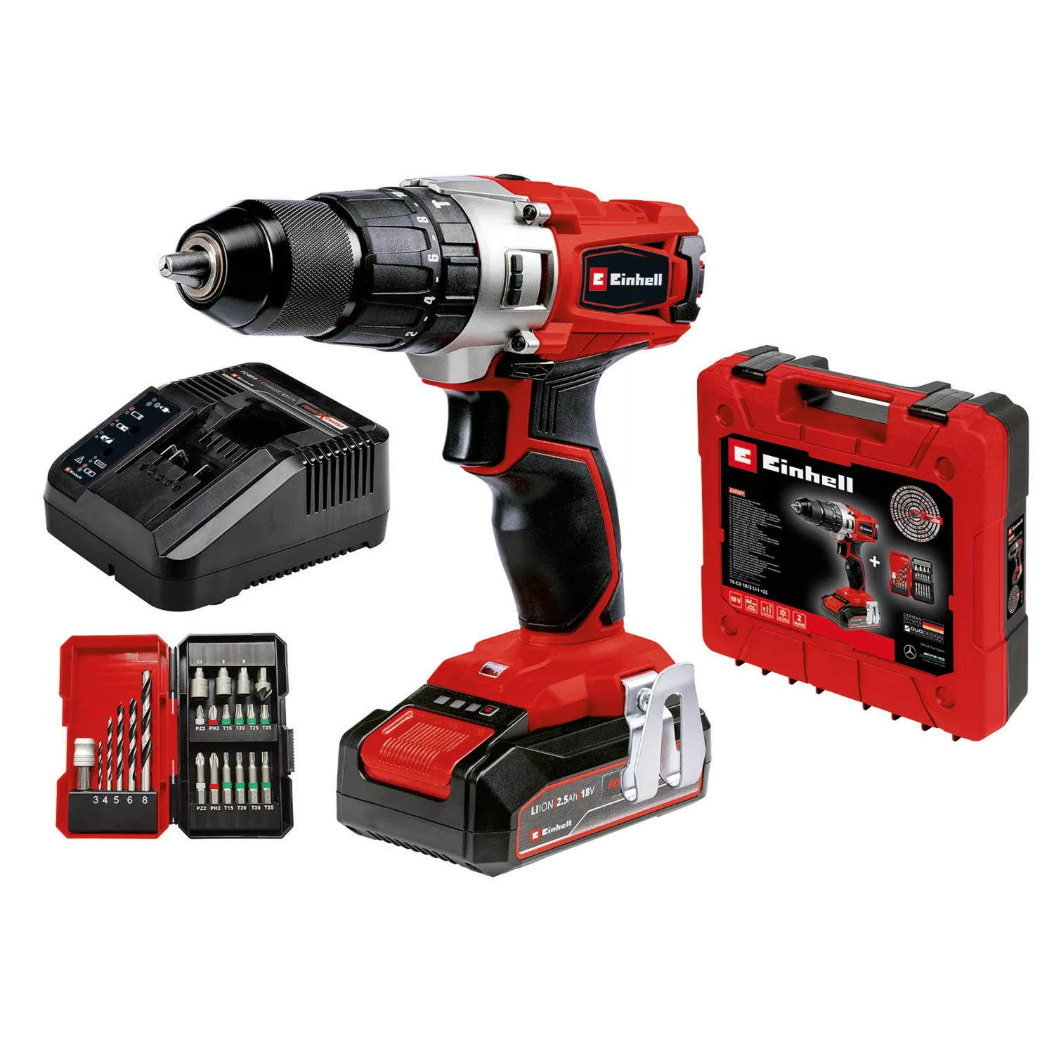 Einhell Power X-Change Akku-Schlagbohrschrauber TE-CD 18/2 Li-I Set mit Akk günstig online kaufen