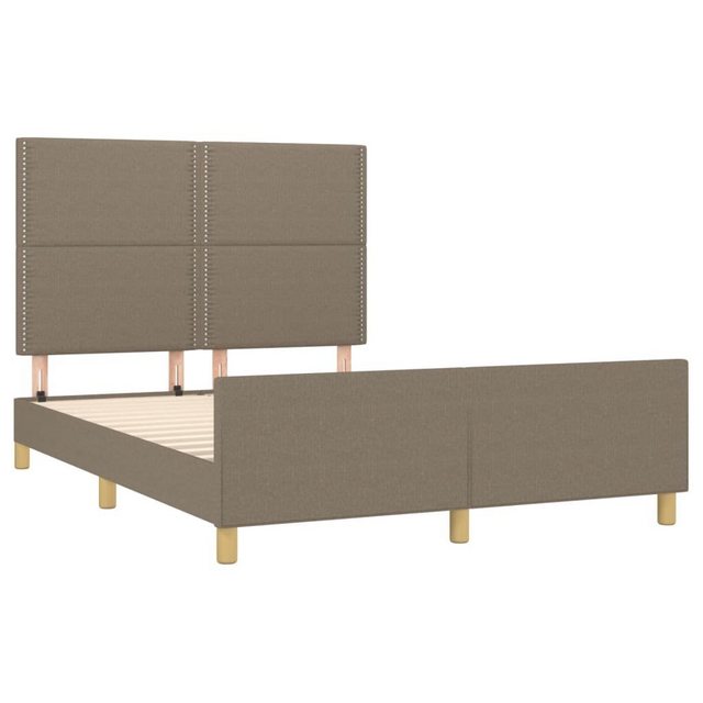 vidaXL Bettgestell Bettrahmen mit Kopfteil Taupe 140x200 cm Stoff Bett Bett günstig online kaufen