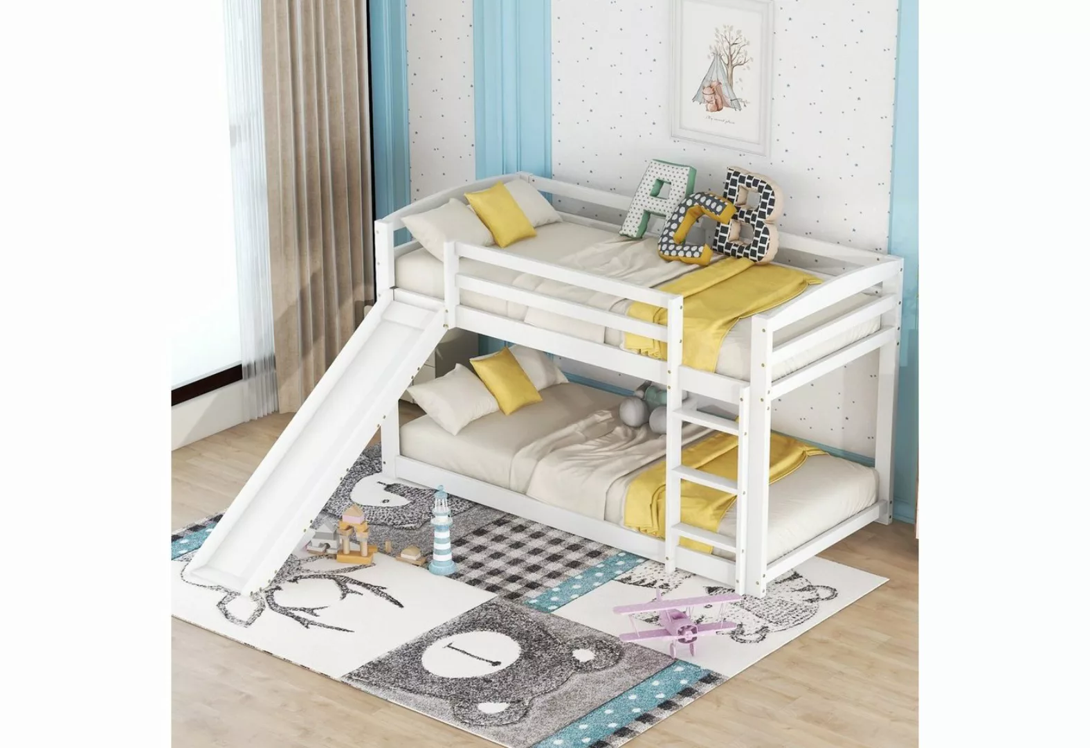 HAUSS SPLOE Kinderbett Etagenbett für Kinder Kinderbett Hochbett (90x200cm, günstig online kaufen