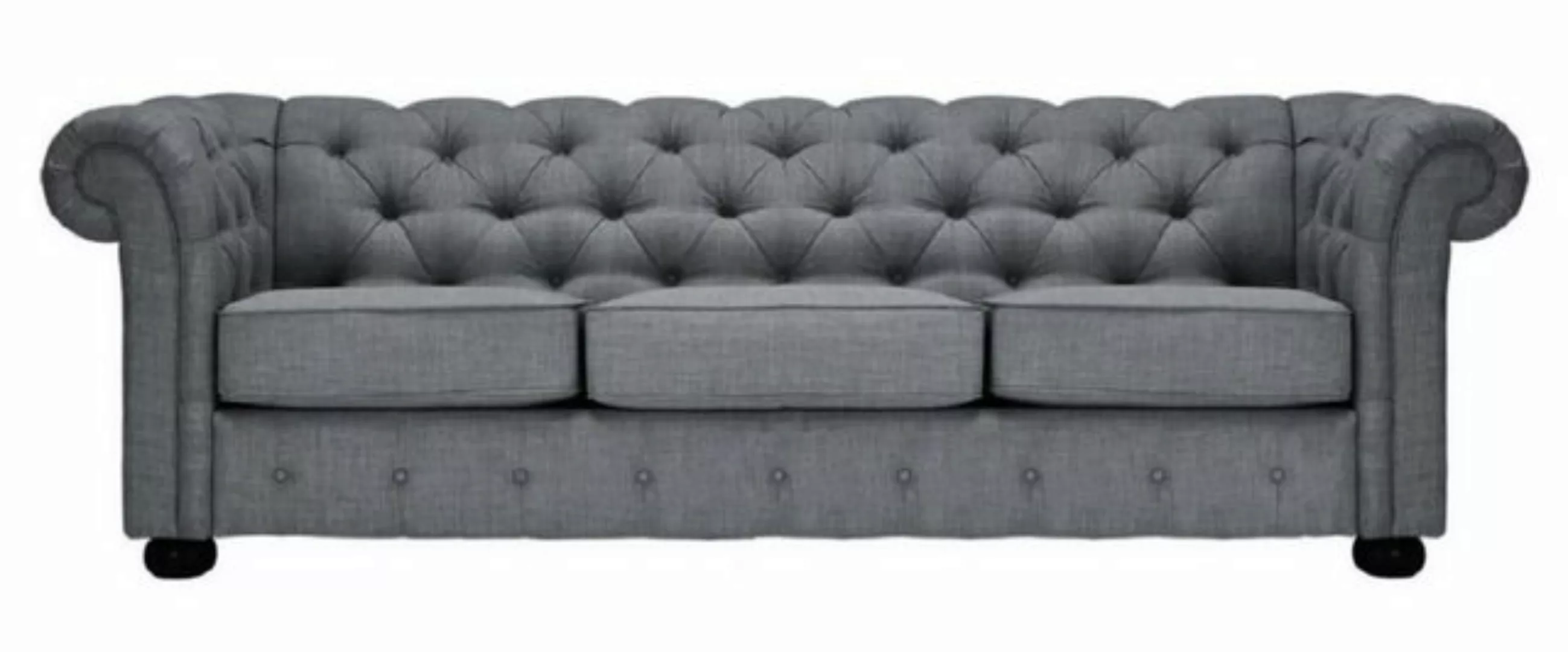 JVmoebel Sofa Beige Chesterfield Wohnzimmer Modern Design Couchen Sofa Samt günstig online kaufen