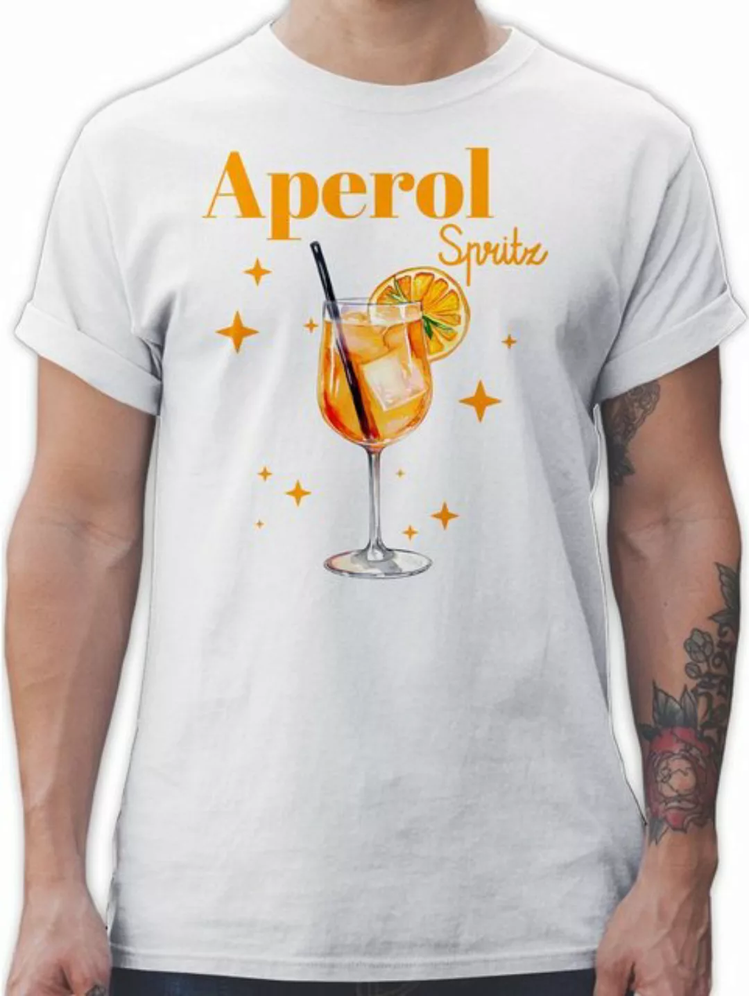 Shirtracer T-Shirt Aperol Spritz Kostüm Aperoli Aperollin Freundin Spritzto günstig online kaufen