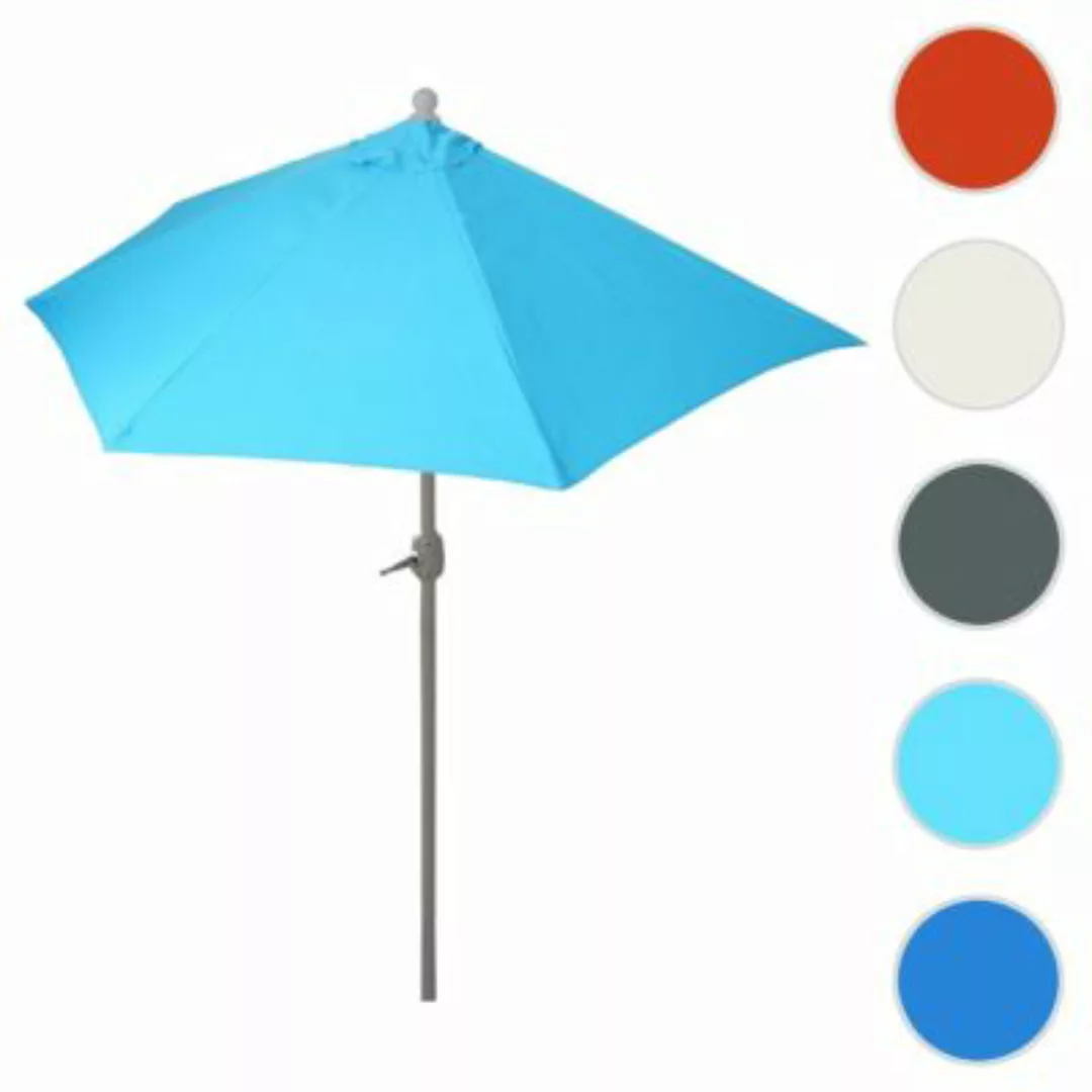 HWC Mendler Sonnenschirm halbrund, UV 50+, 270cm ohne Ständer türkis günstig online kaufen