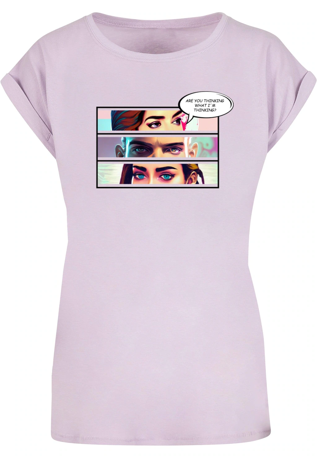 Merchcode T-Shirt "Merchcode Damen Ladies Thinking Comic Extended Shoulder günstig online kaufen