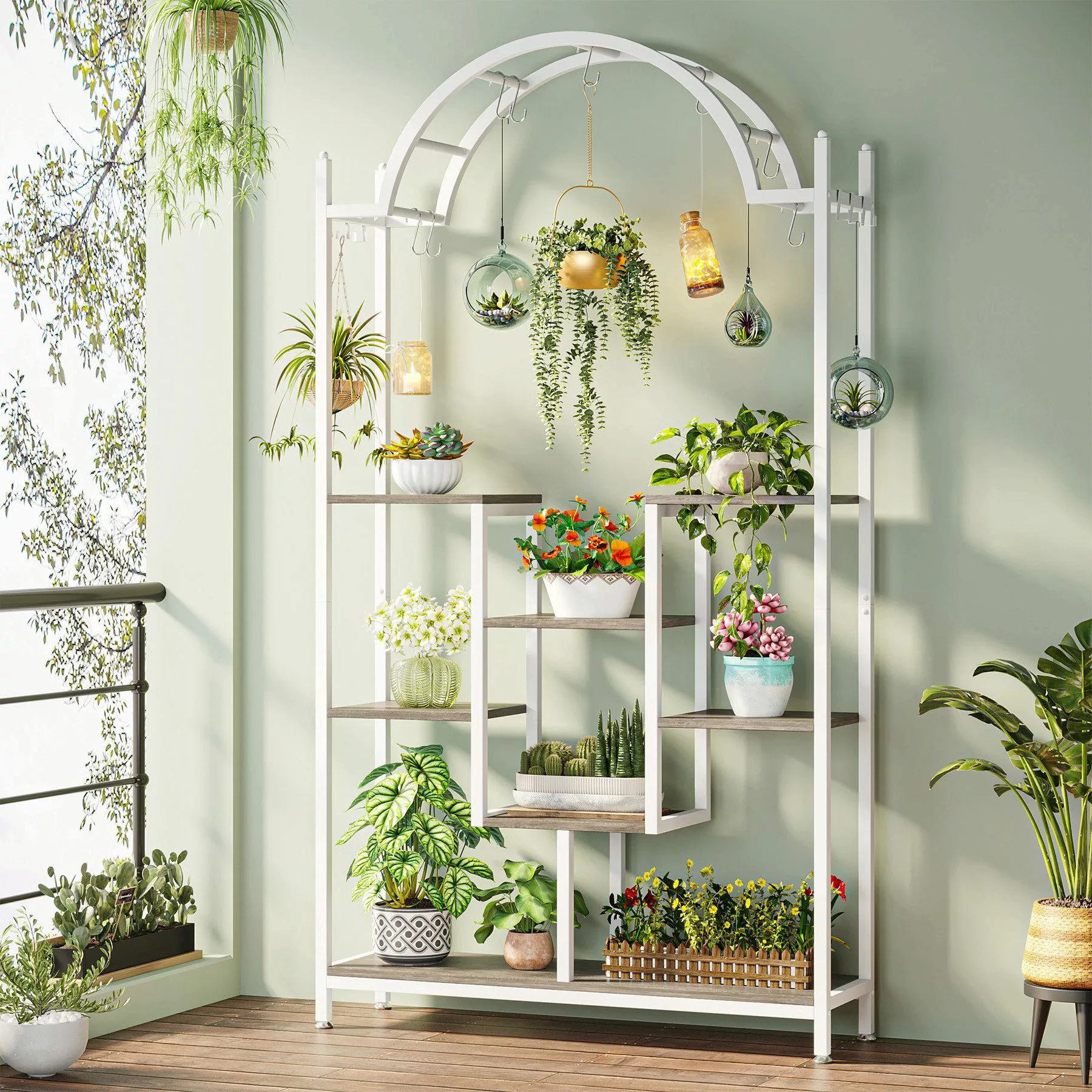 Tribesigns Blumenständer Pflanzenständer 5-stöckig, 8 S-Haken günstig online kaufen