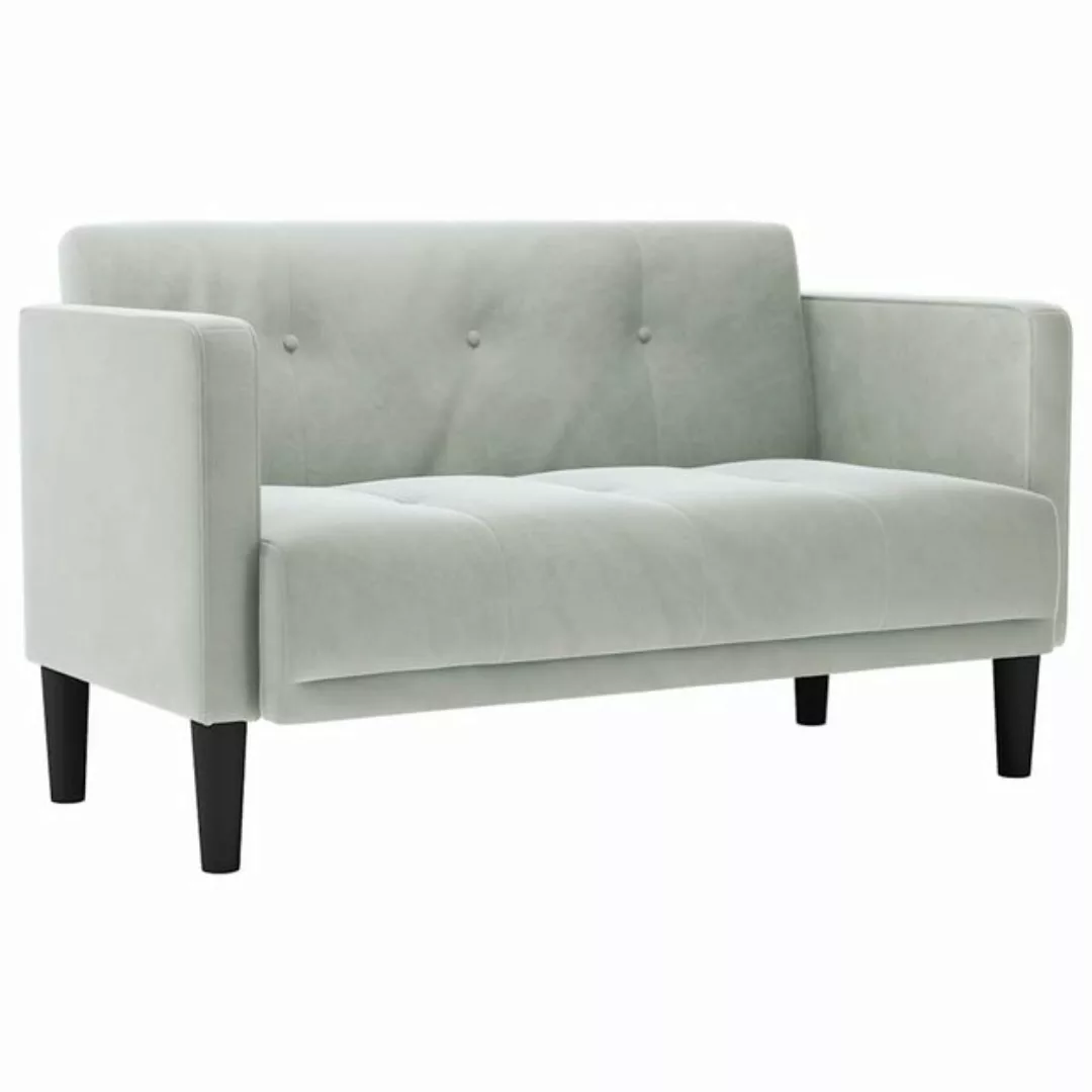 vidaXL Sofa Zweisitzer-Sofa Hellgrau 111 cm Samt günstig online kaufen