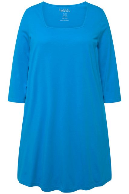 Ulla Popken Longshirt Longshirt A-Linie Carree-Ausschnitt 3/4-Arm günstig online kaufen