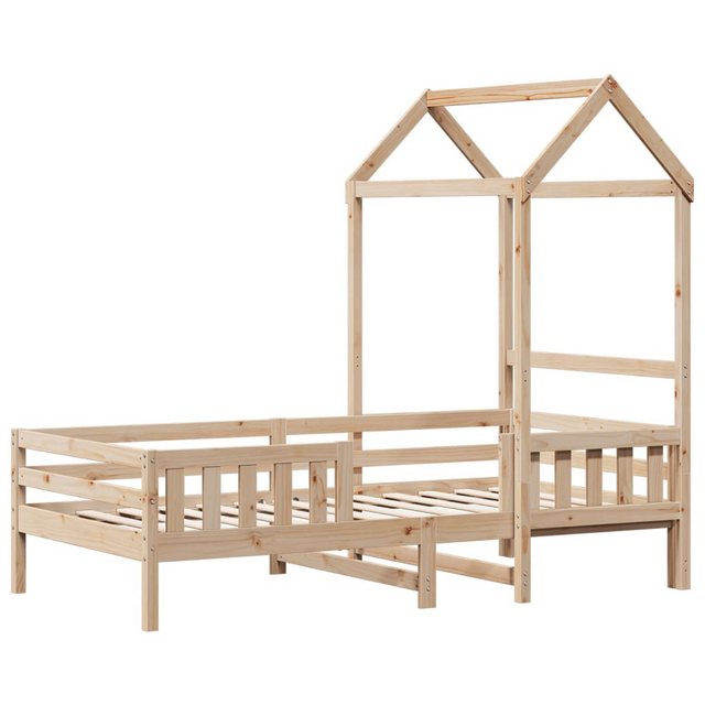 vidaXL Bett Massivholzbett mit Dach 90x200 cm Kiefer günstig online kaufen