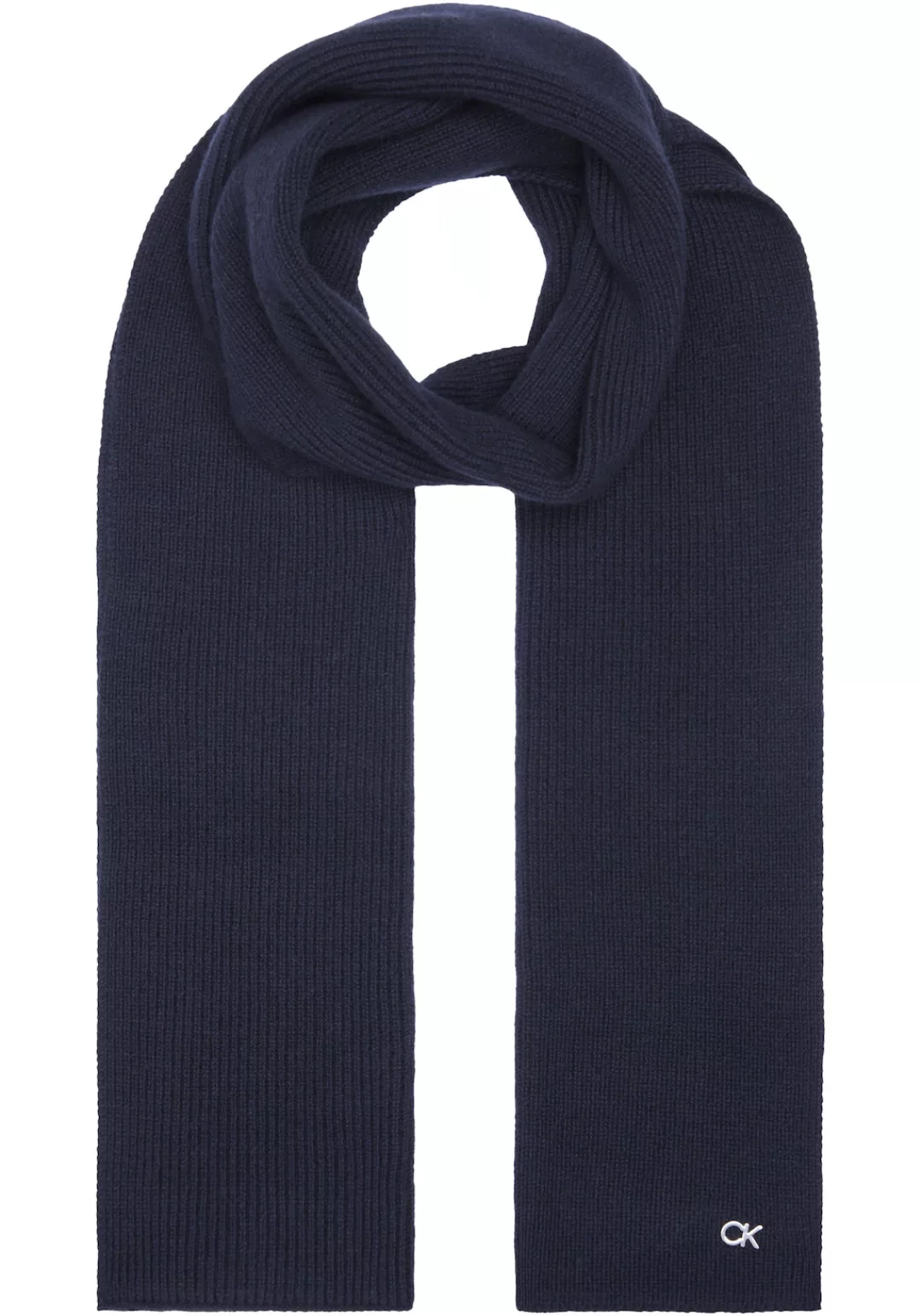 Calvin Klein Schal "CK METAL CHUNKY RIB HW SCARF", mit Logozeichen günstig online kaufen