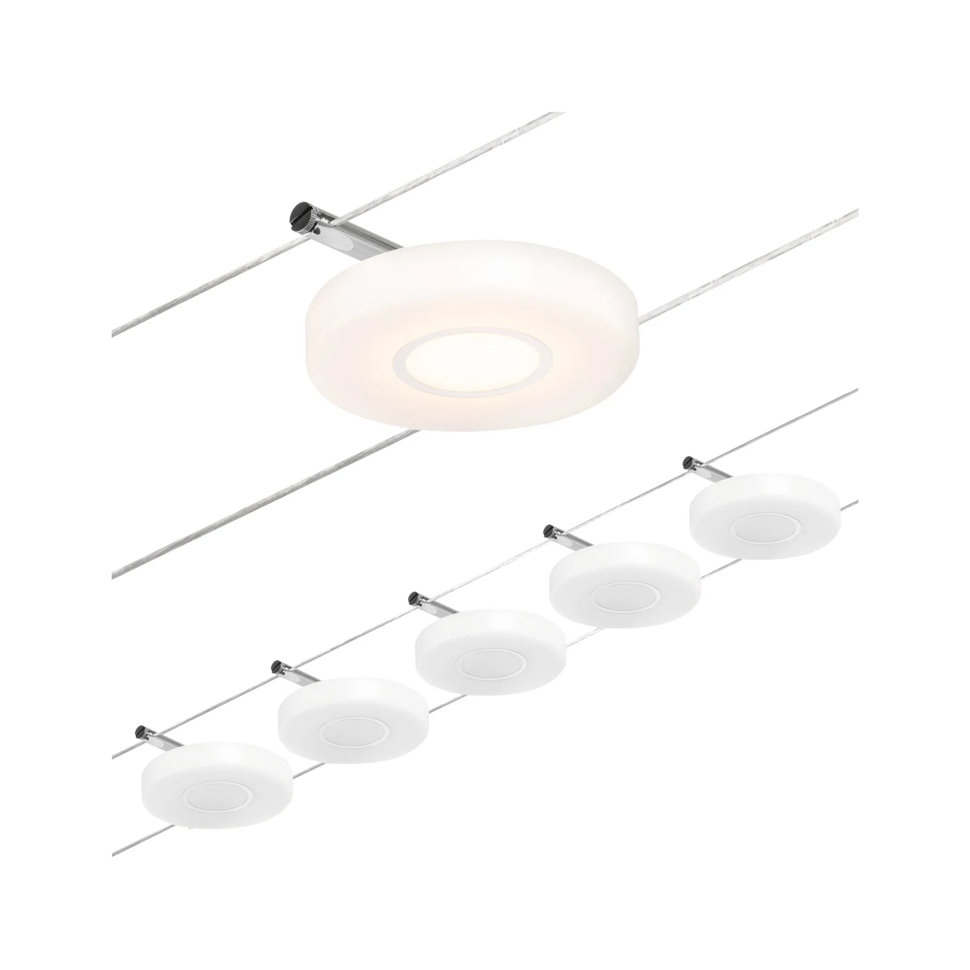 Paulmann "CorDuo LED Seilsystem DiscLED Basisset 5x200lm 5x4,5W 3000K 230/1 günstig online kaufen