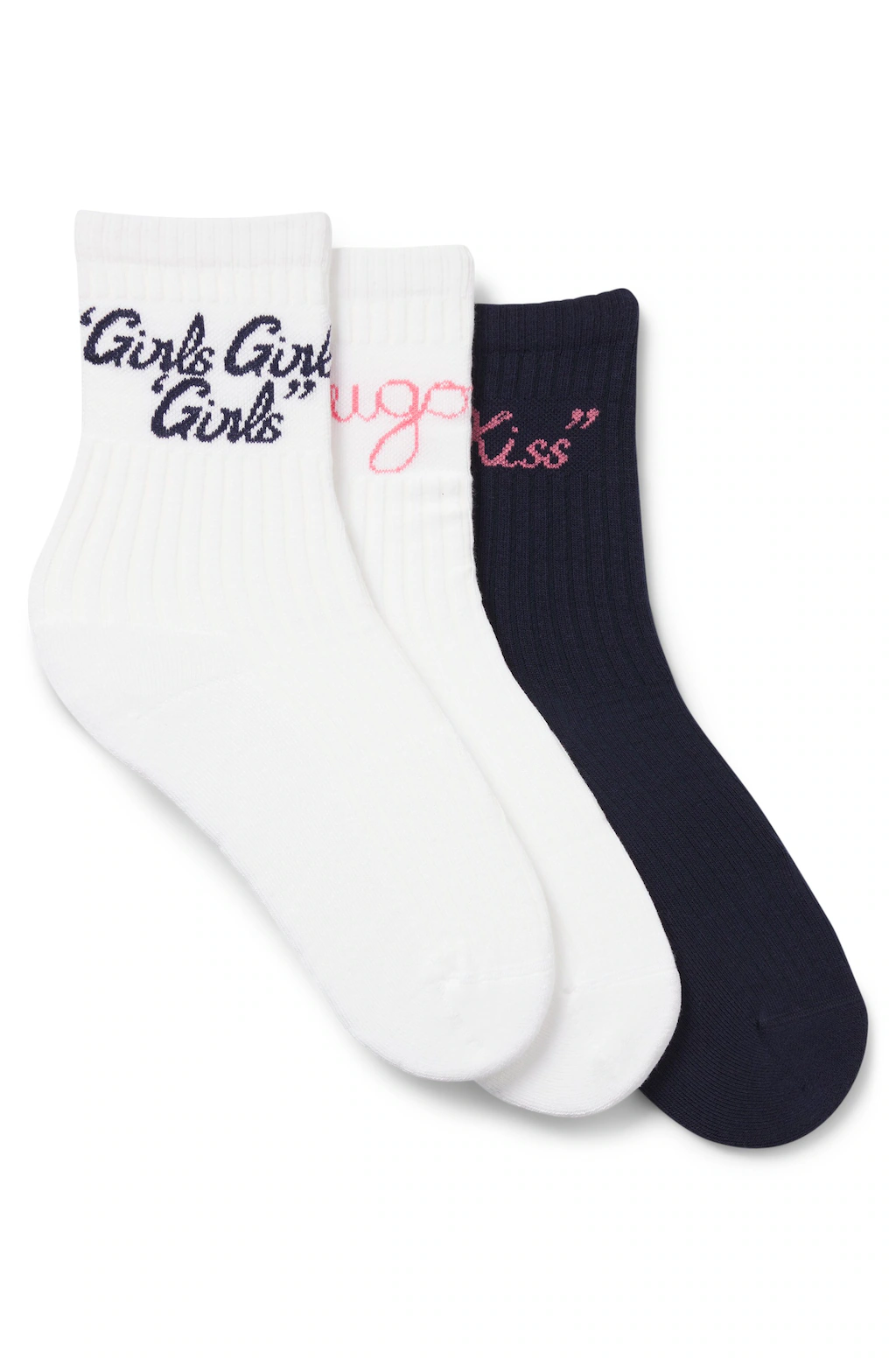 HUGO Underwear Freizeitsocken "3P QS SLOGAN CC W", (3 Paar), verstärkte Fer günstig online kaufen