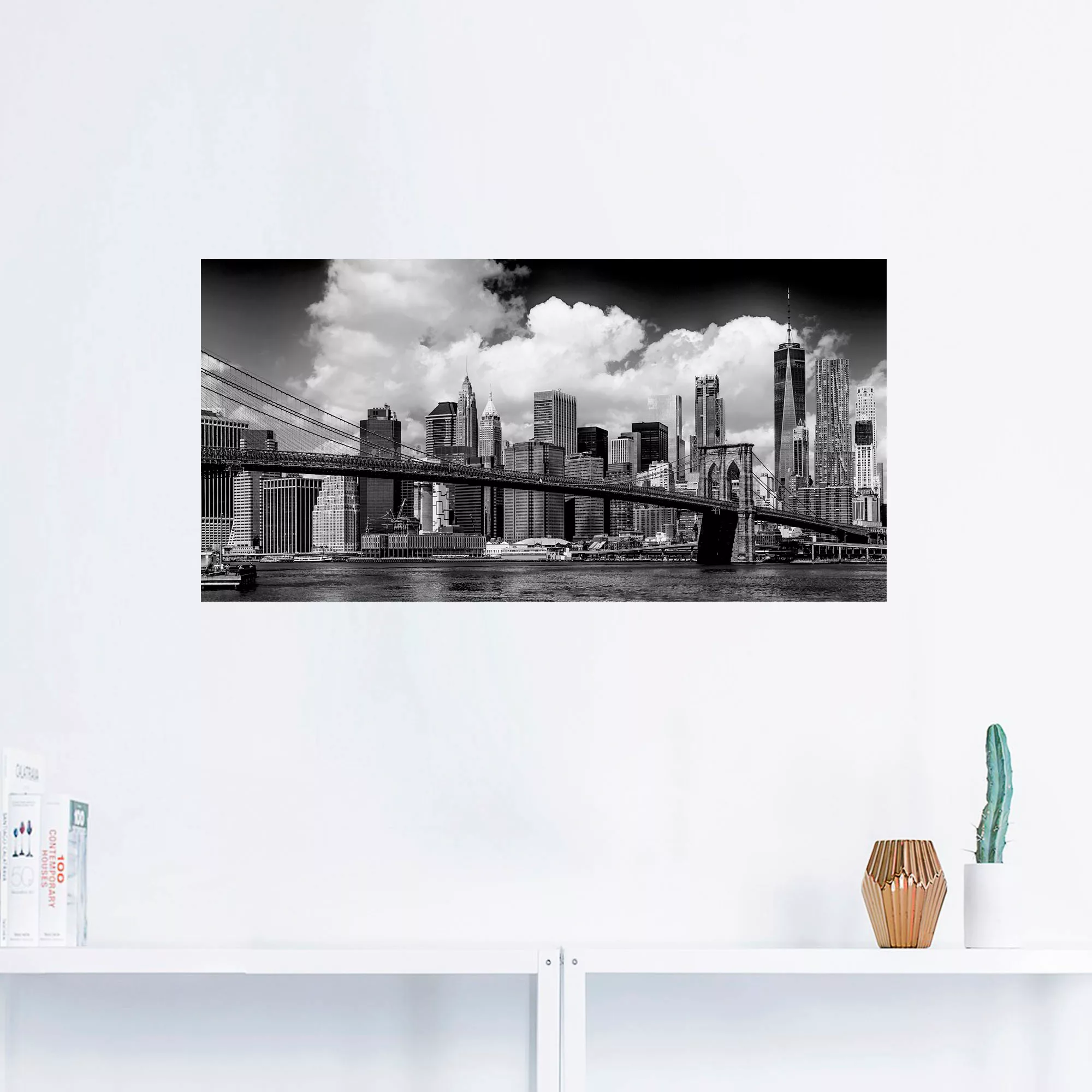 Artland Wandbild »Manhattan Skyline, Brooklyn Bridge«, New York, (1 St.), a günstig online kaufen