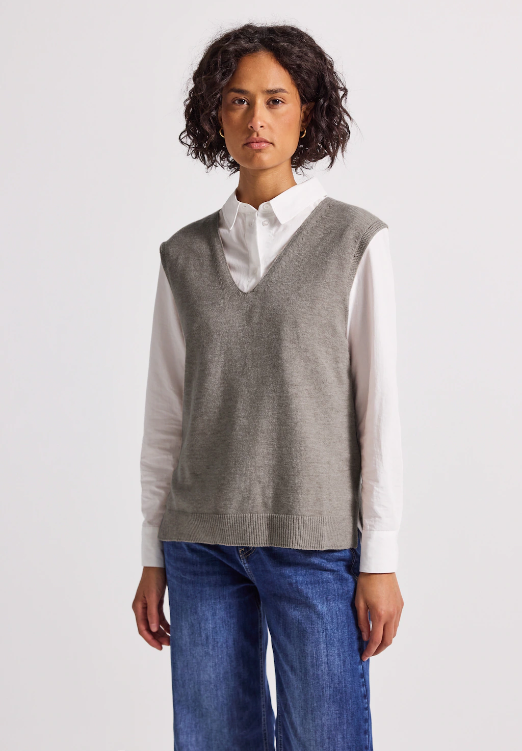 STREET ONE Kurzarmpullover, aus softem Materialmix günstig online kaufen