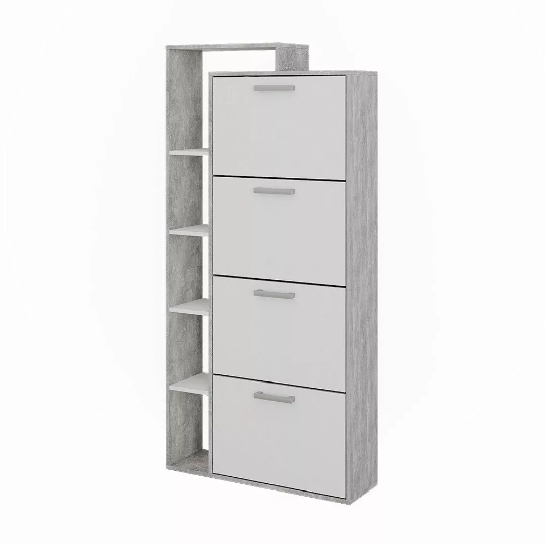 Vicco Schuhkipper Orlando, Weiß/Beton, 80 x günstig online kaufen