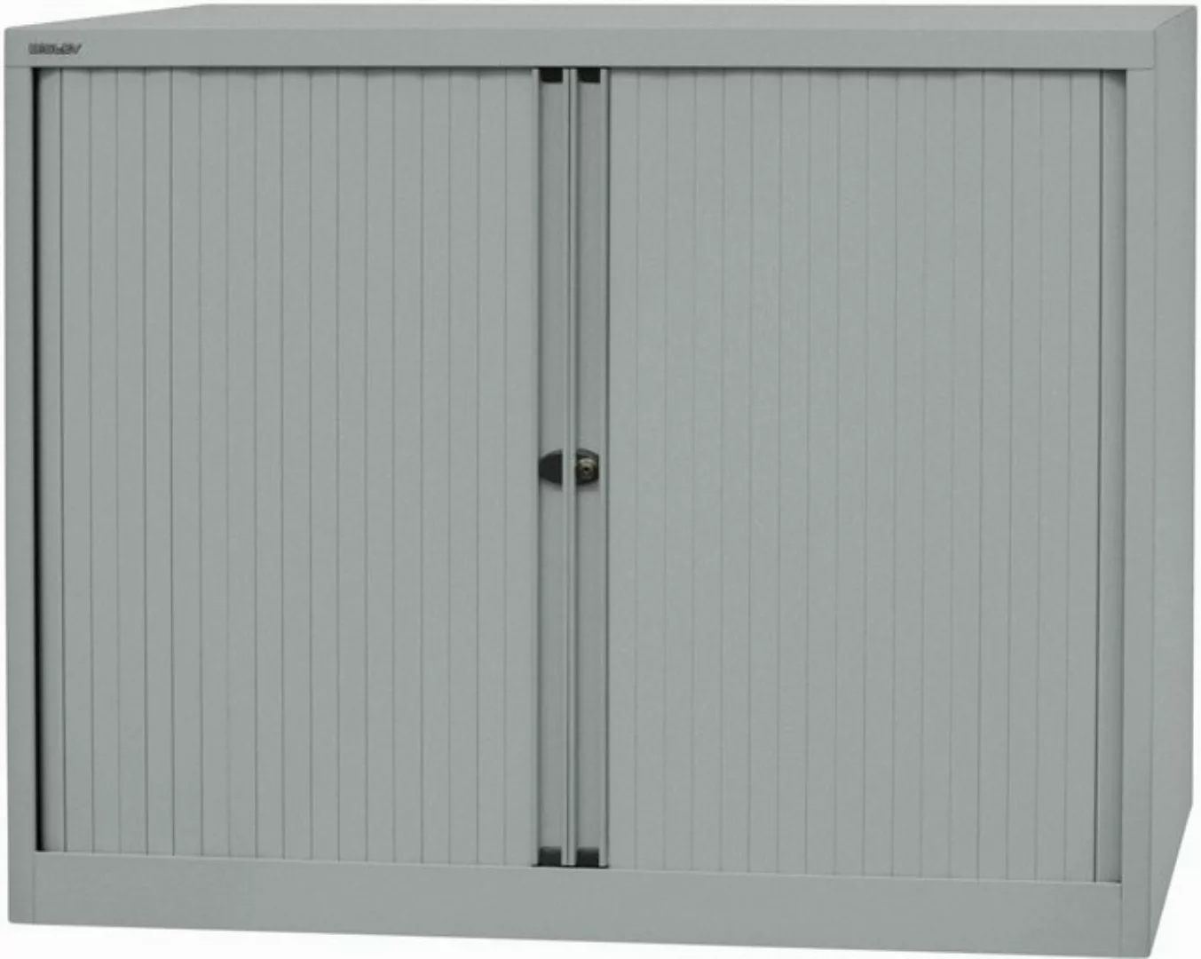 Bisley Aktenschrank Rollladenschrank Euro Stahl 2 Fachböden H 1029mm silber günstig online kaufen