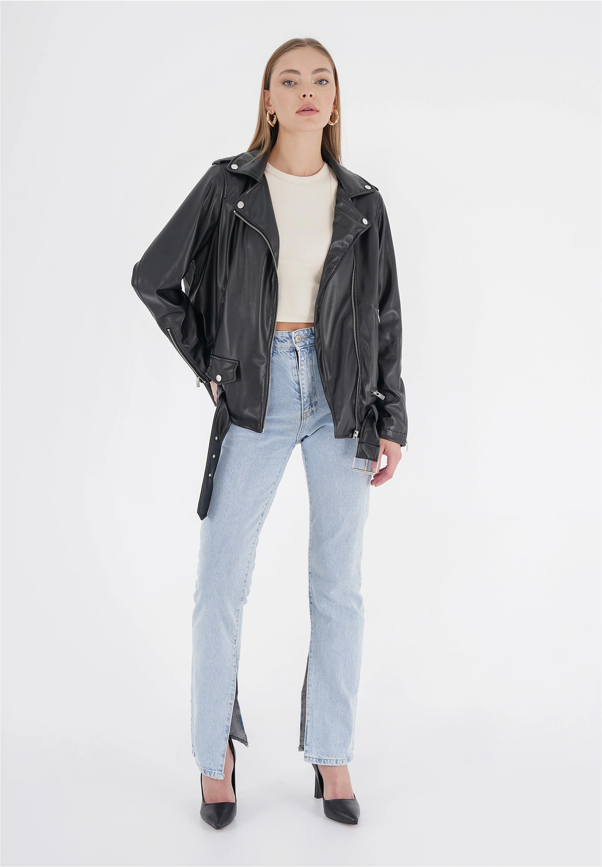 freshlions Lederimitatjacke "Nela", (1 St.), in angesagter Kunstleder-Optik günstig online kaufen