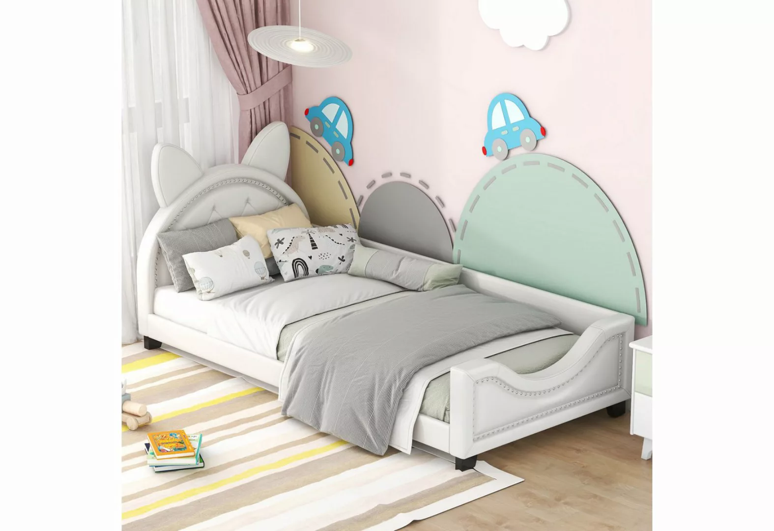 XDeer Kinderbett 90 x 200 Einzelbett, Form von Karton-Ohren, Kinderbett mit günstig online kaufen