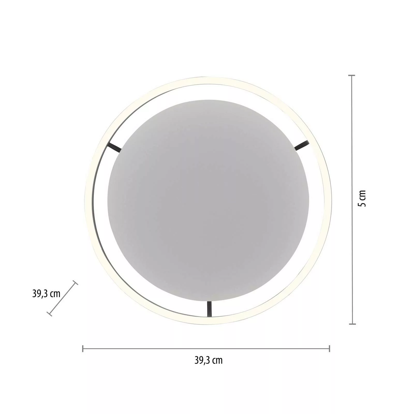 LED-Deckenleuchte Ritus, Ø 39,3cm, anthrazit günstig online kaufen