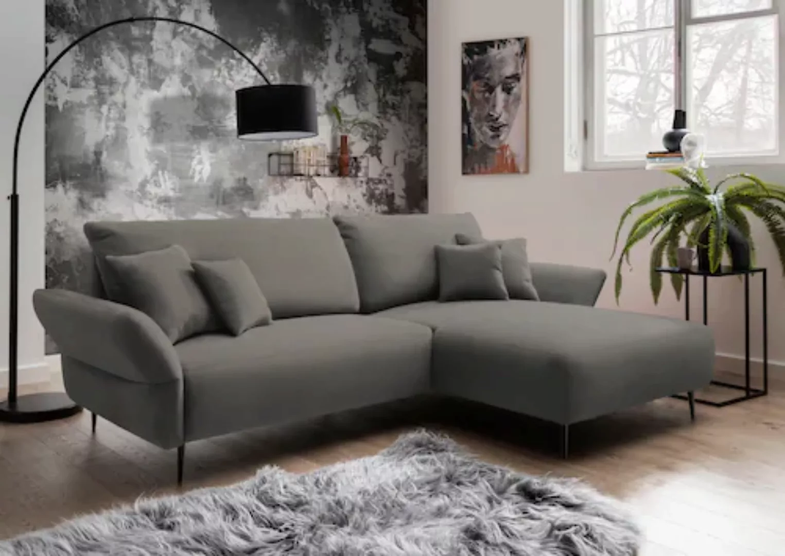 INOSIGN Ecksofa »Amarena L-Form«, inklusive Armlehnenverstellfunktion, 4x Z günstig online kaufen