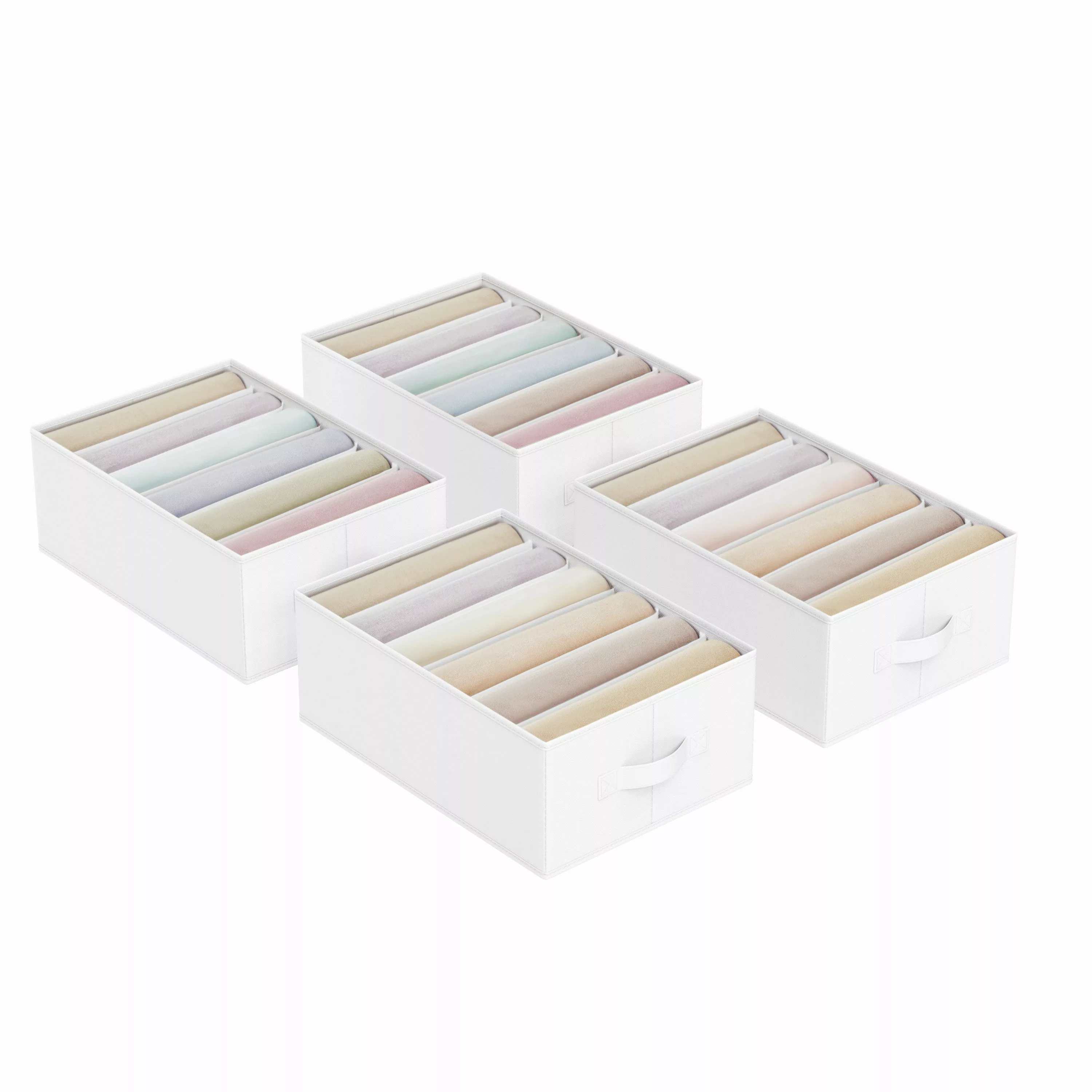 SONGMICS Aufbewahrungsbox Kleiderschrank-Organizer (4 St., Aufbewahrungsbox günstig online kaufen