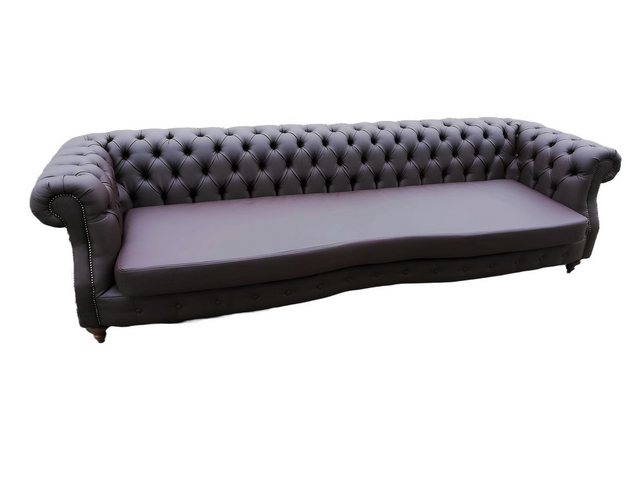 Xlmoebel Sofa Neue braune Ledercouch im Design Chesterfield Charly, 3 Meter günstig online kaufen