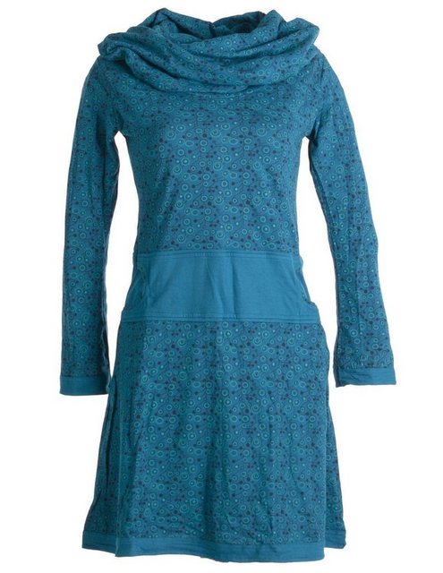 Vishes Jerseykleid Bedrucktes Kleid aus Baumwolle mit Schalkragen Ethno, Go günstig online kaufen