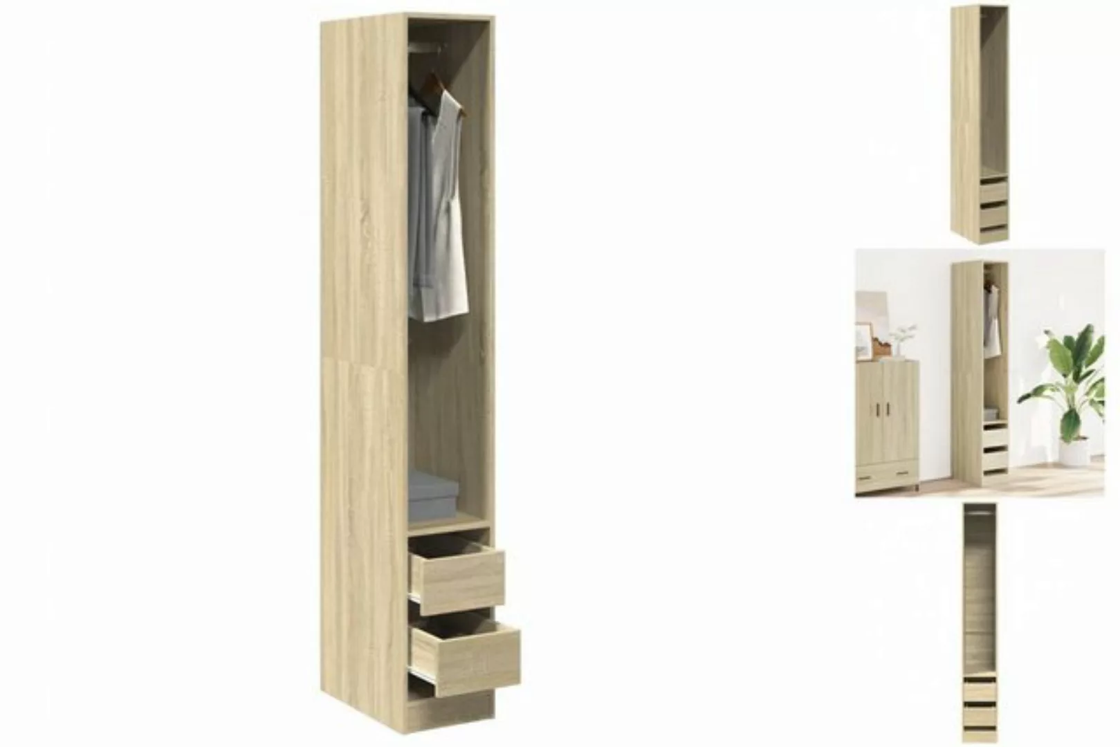 vidaXL Kleiderschrank Kleiderschrank Sonoma-Eiche 30x50x200 cm Holzwerkstof günstig online kaufen