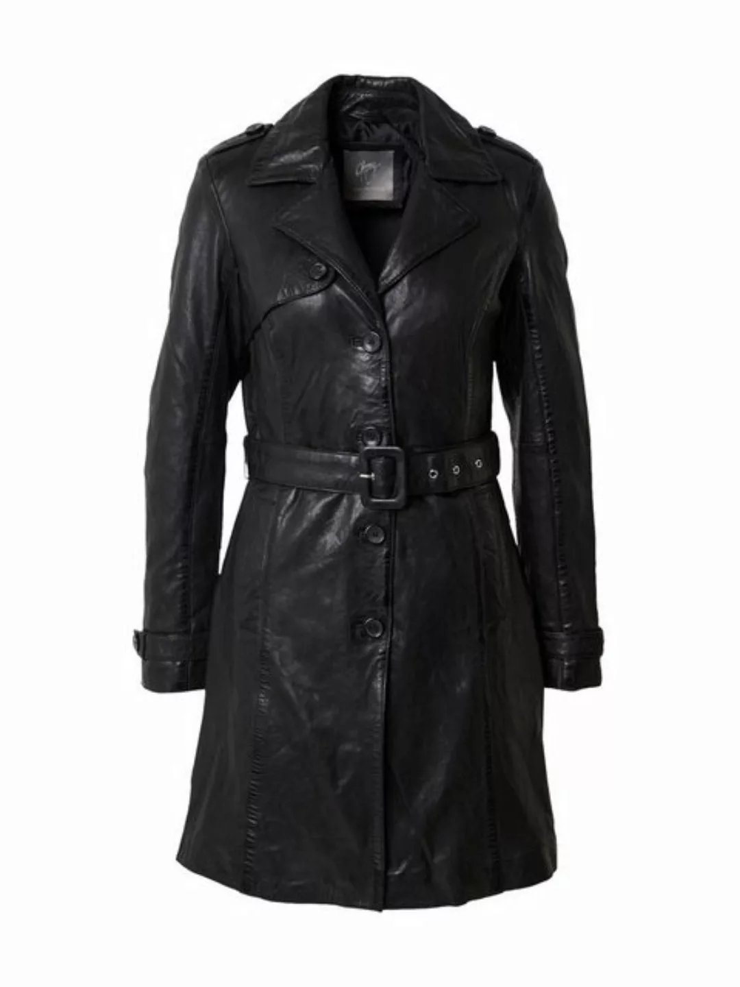 Gipsy Ledermantel 1102-0008 im Trenchcoat-Look mit Taillengürtel günstig online kaufen
