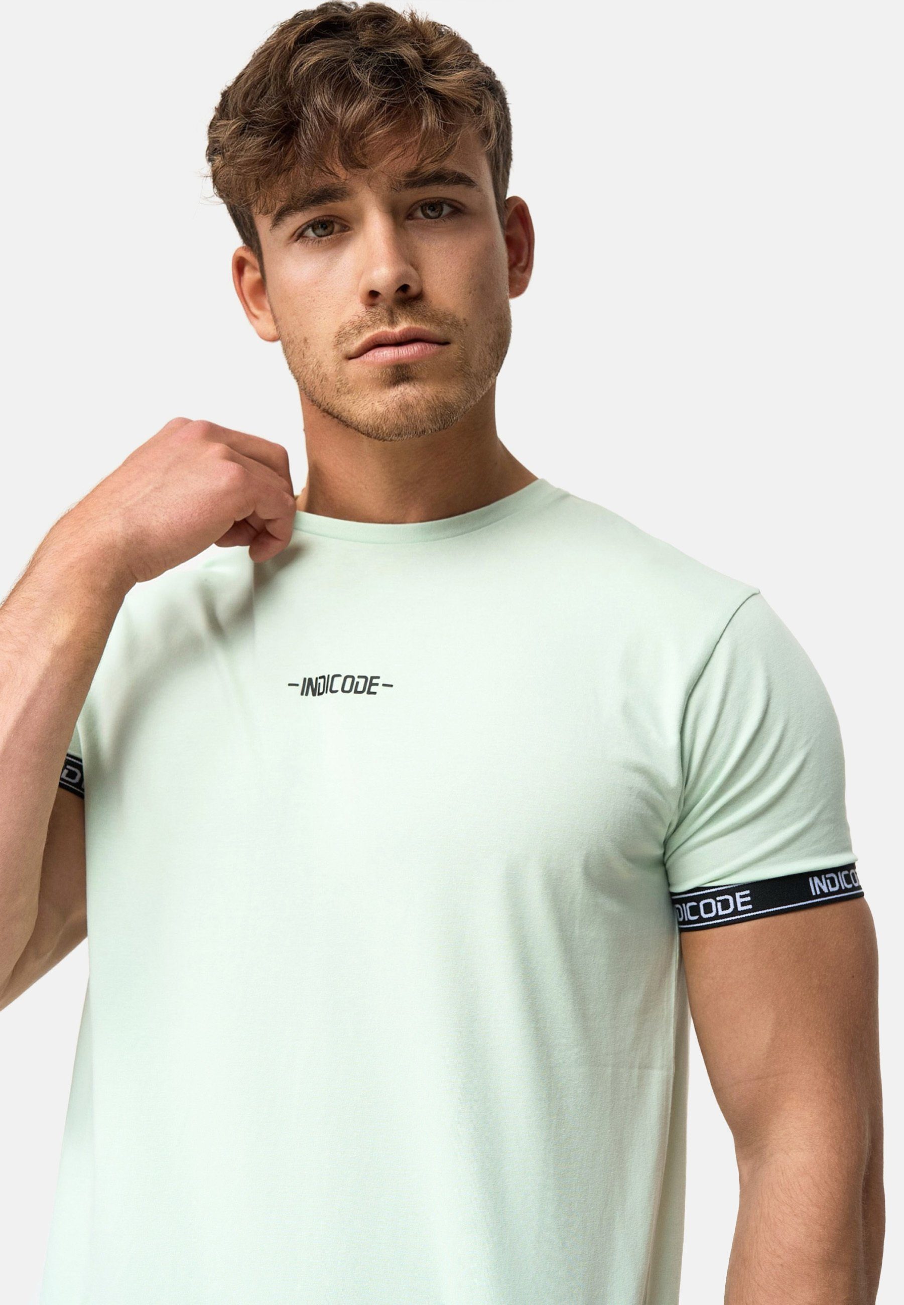 Indicode T-Shirt Lutzy mit dezentem Logoprint günstig online kaufen