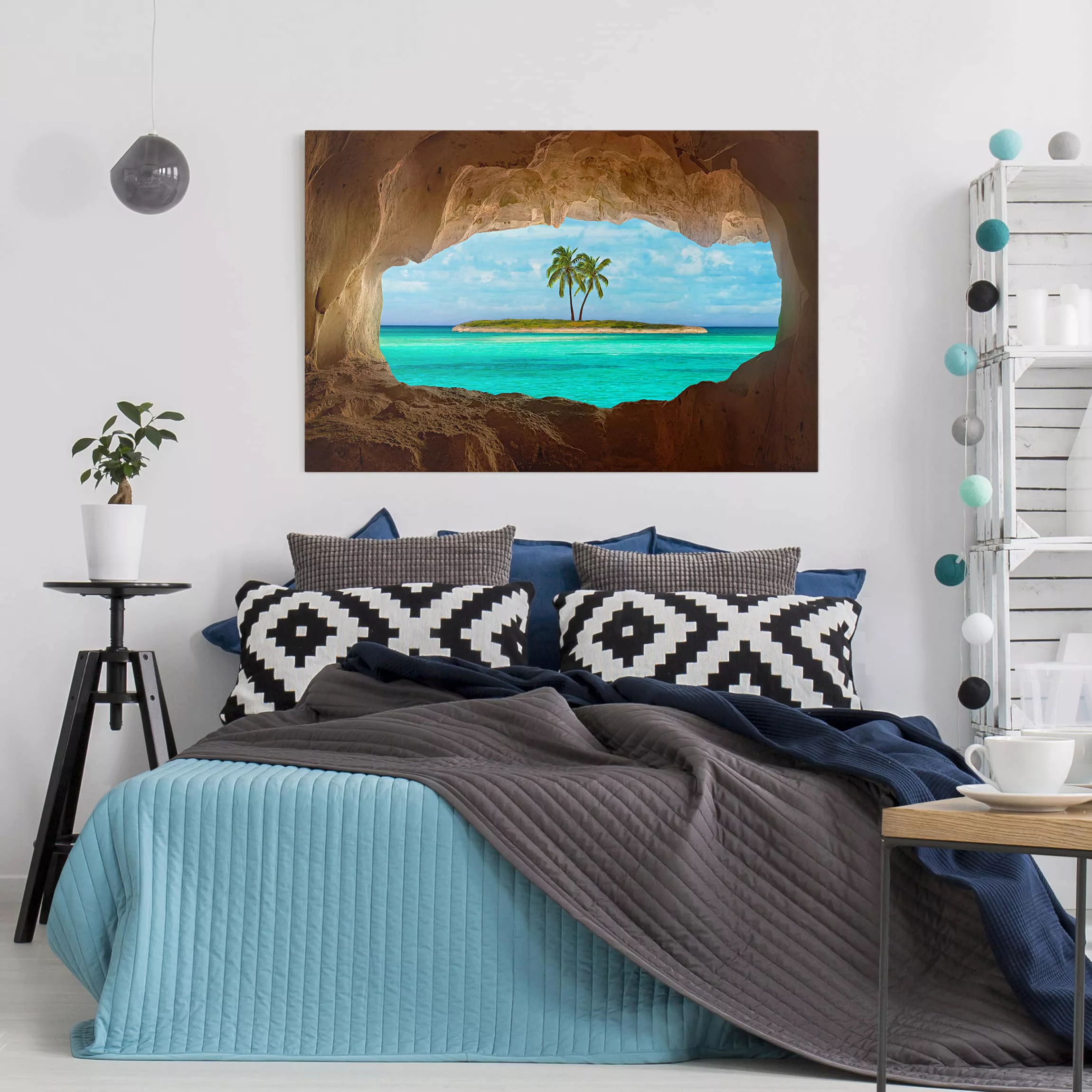 Leinwandbild Strand - Querformat Blick ins Paradies günstig online kaufen