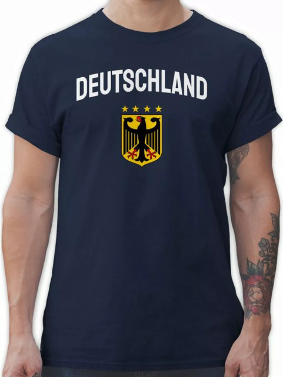 Shirtracer T-Shirt Deutschland Wappen mit Bundesadler, Germany, Deutschland günstig online kaufen