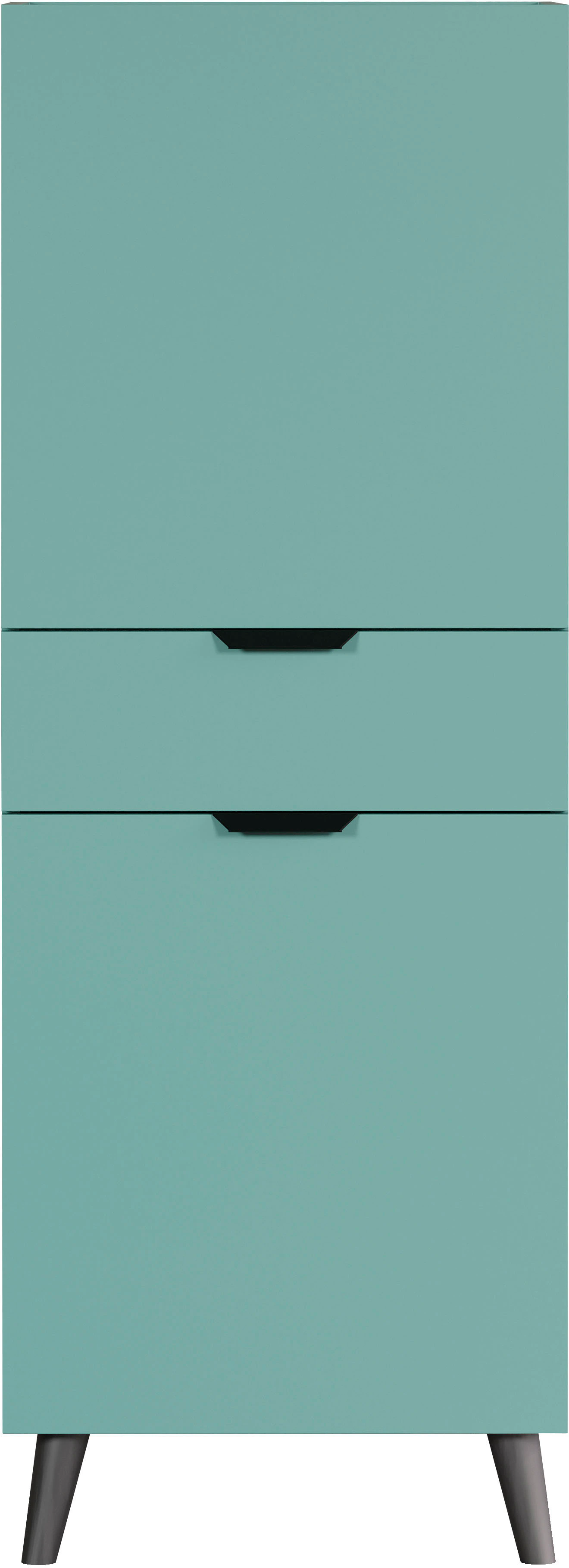 andas Highboard "Mikkeline", (1 St.), matt, B / H: ca. 49 / 140 cm, blau, t günstig online kaufen