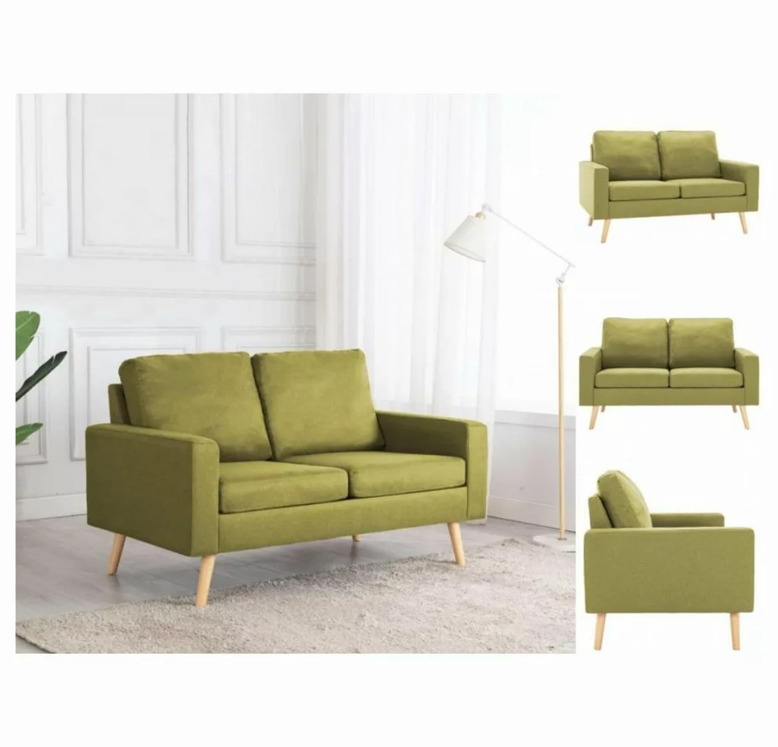 vidaXL Sofa 2-Sitzer-Sofa Grün Stoff Couch günstig online kaufen