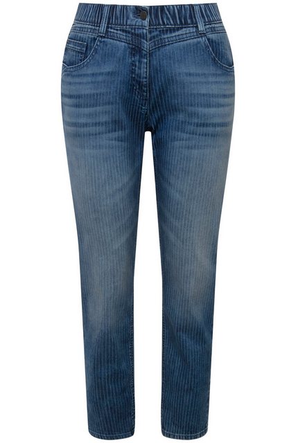 Ulla Popken Regular-fit-Jeans Boyfriend-Jeans Streifen lässig weit 5-Pocket günstig online kaufen