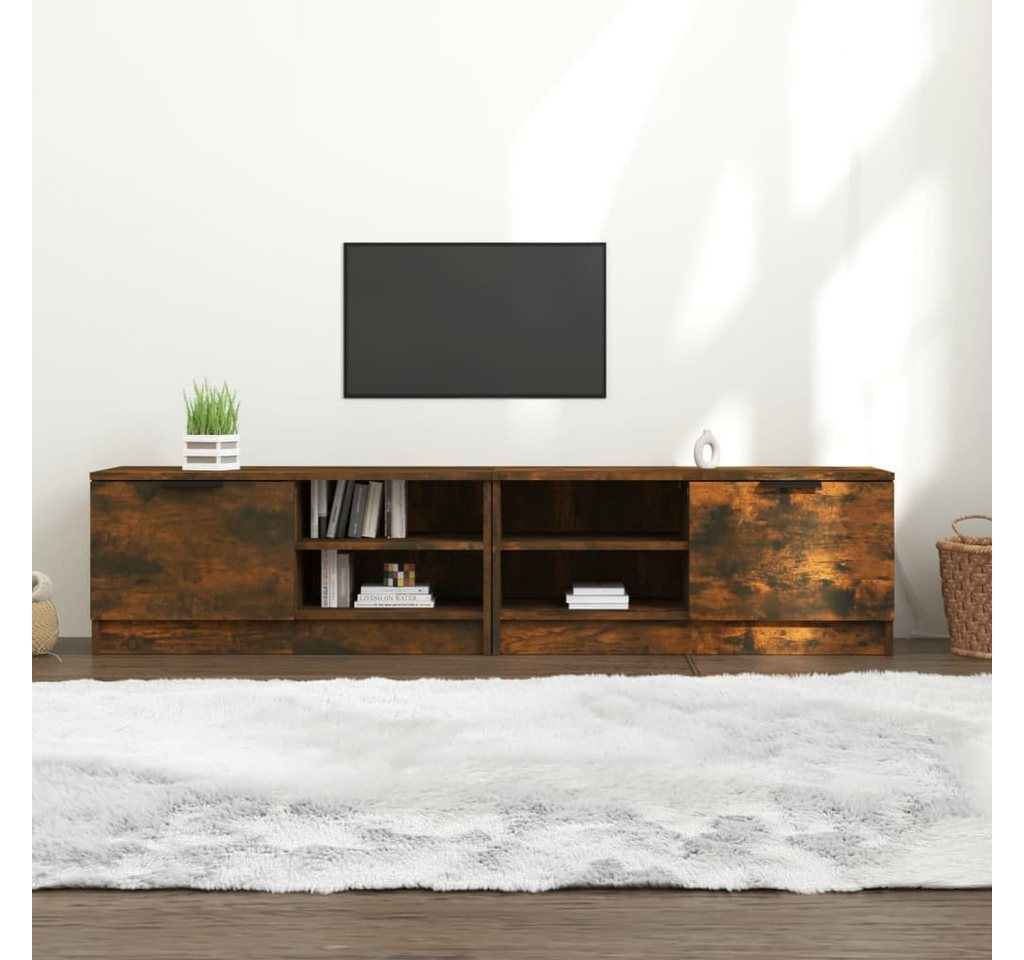 vidaXL TV-Schrank TV-Schränke 2 Stk Räuchereiche 80x35x36,5 cm Spanplatte L günstig online kaufen