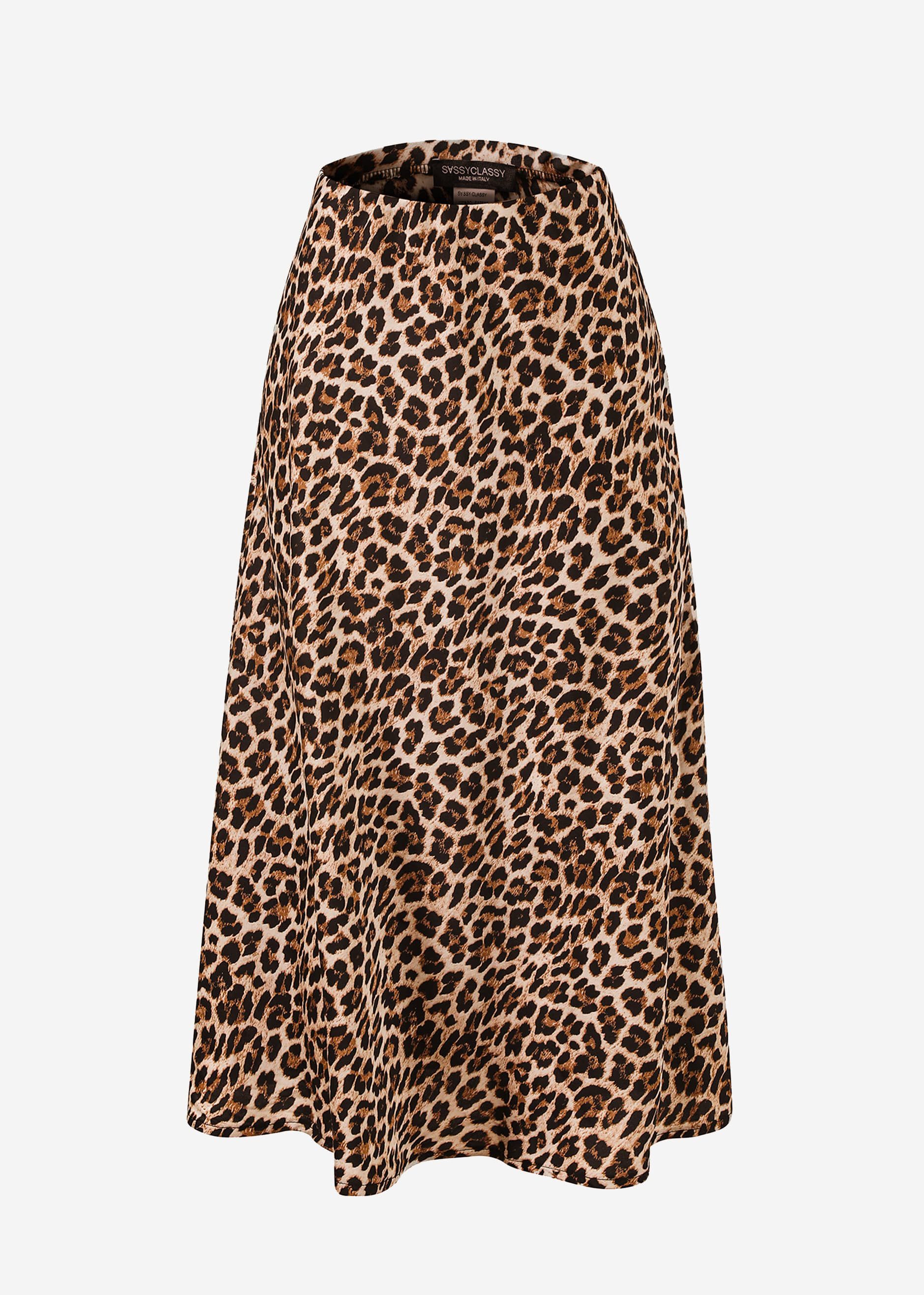 SASSYCLASSY Schlupfrock Leo Satin Midirock in günstig online kaufen