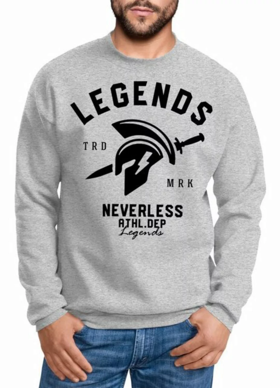 Sweatshirt Cooles Herren T-Shirt Legends Sparta Gladiator Gym Athletics Spo günstig online kaufen