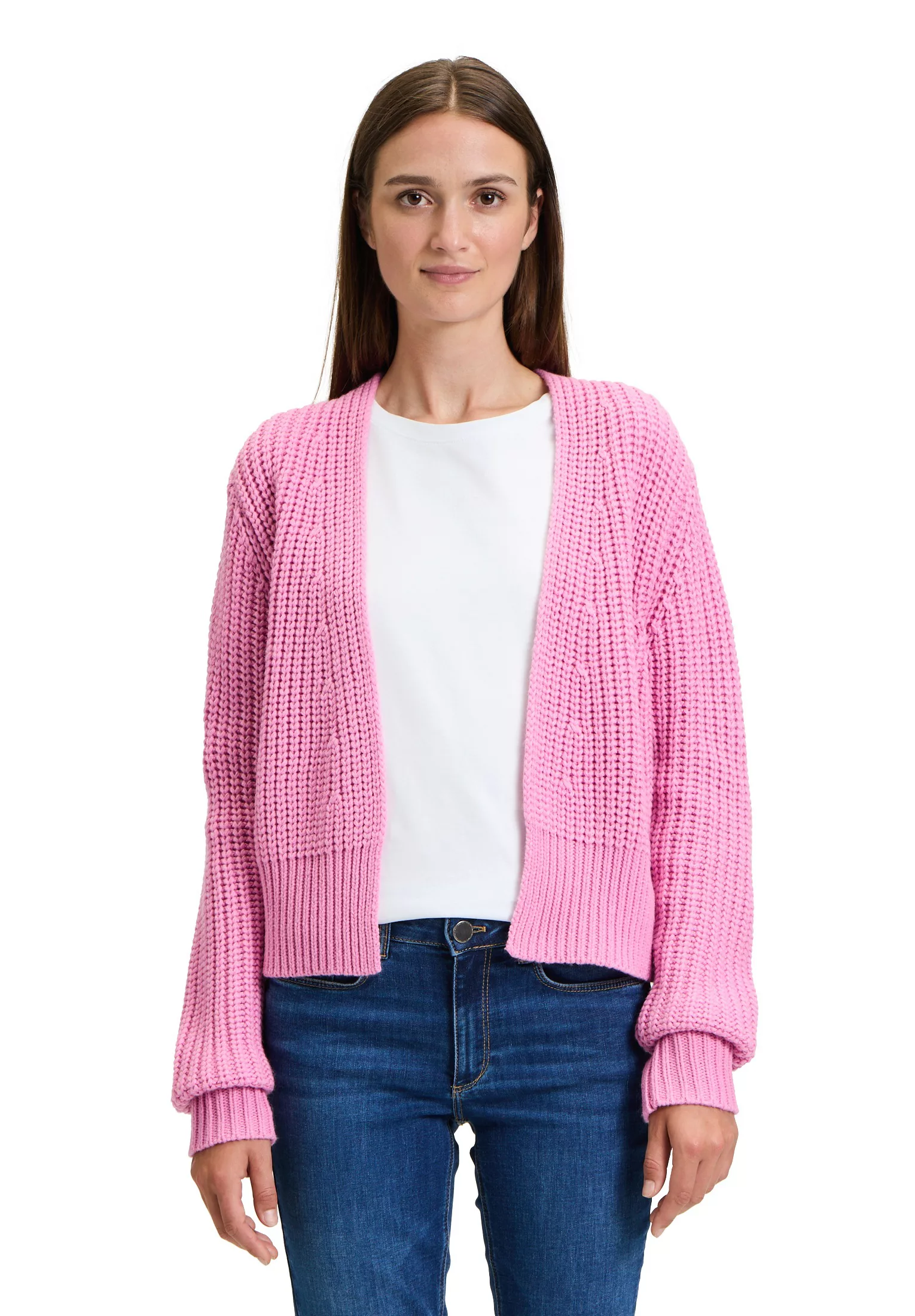 Betty&Co Strickjacke "Betty & Co Grobstrickjacke ohne Verschluss", Rippbünd günstig online kaufen