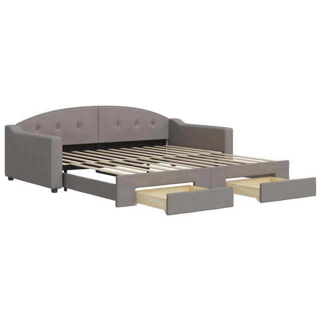 vidaXL Gästebett Gästebett Tagesbett Ausziehbar mit Schubladen Taupe 100x20 günstig online kaufen