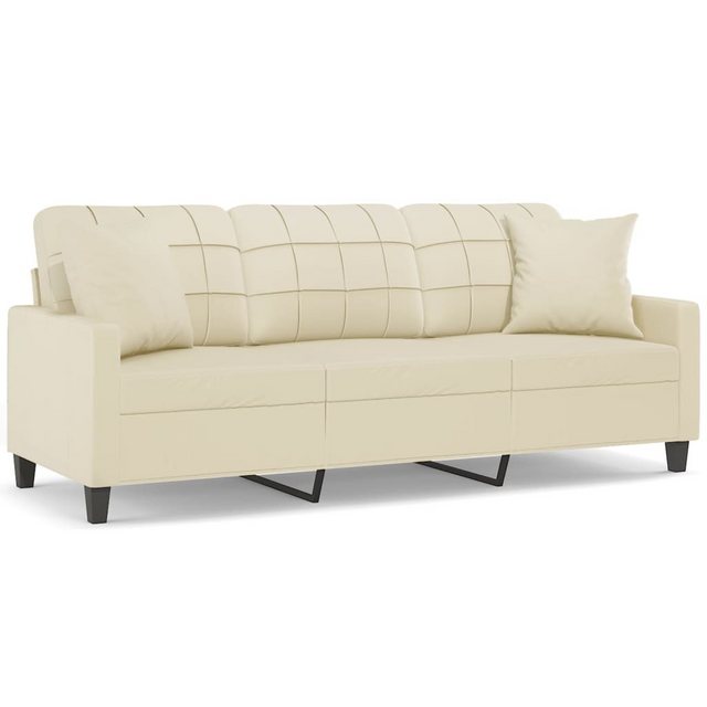 vidaXL Sofa Sofa Kunstleder mit Zierkissen, 180 cm günstig online kaufen