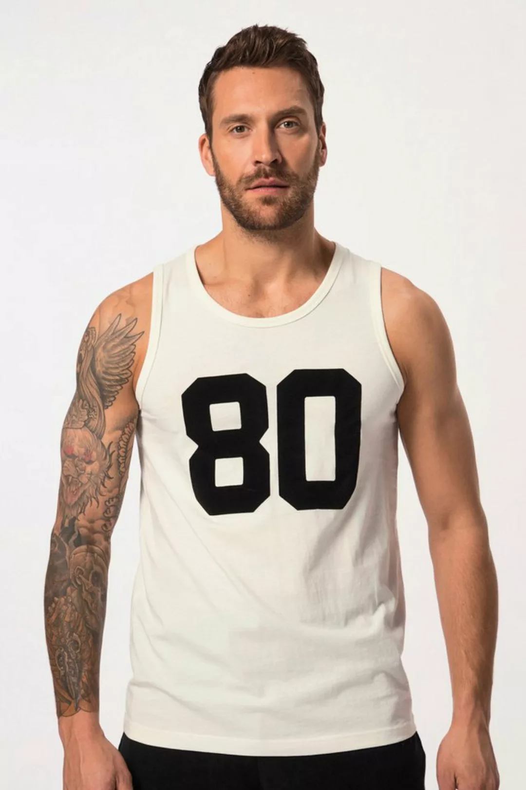 JP1880 T-Shirt JP1880 Tanktop 80 Flock-Print Rundhals bis 8 XL günstig online kaufen