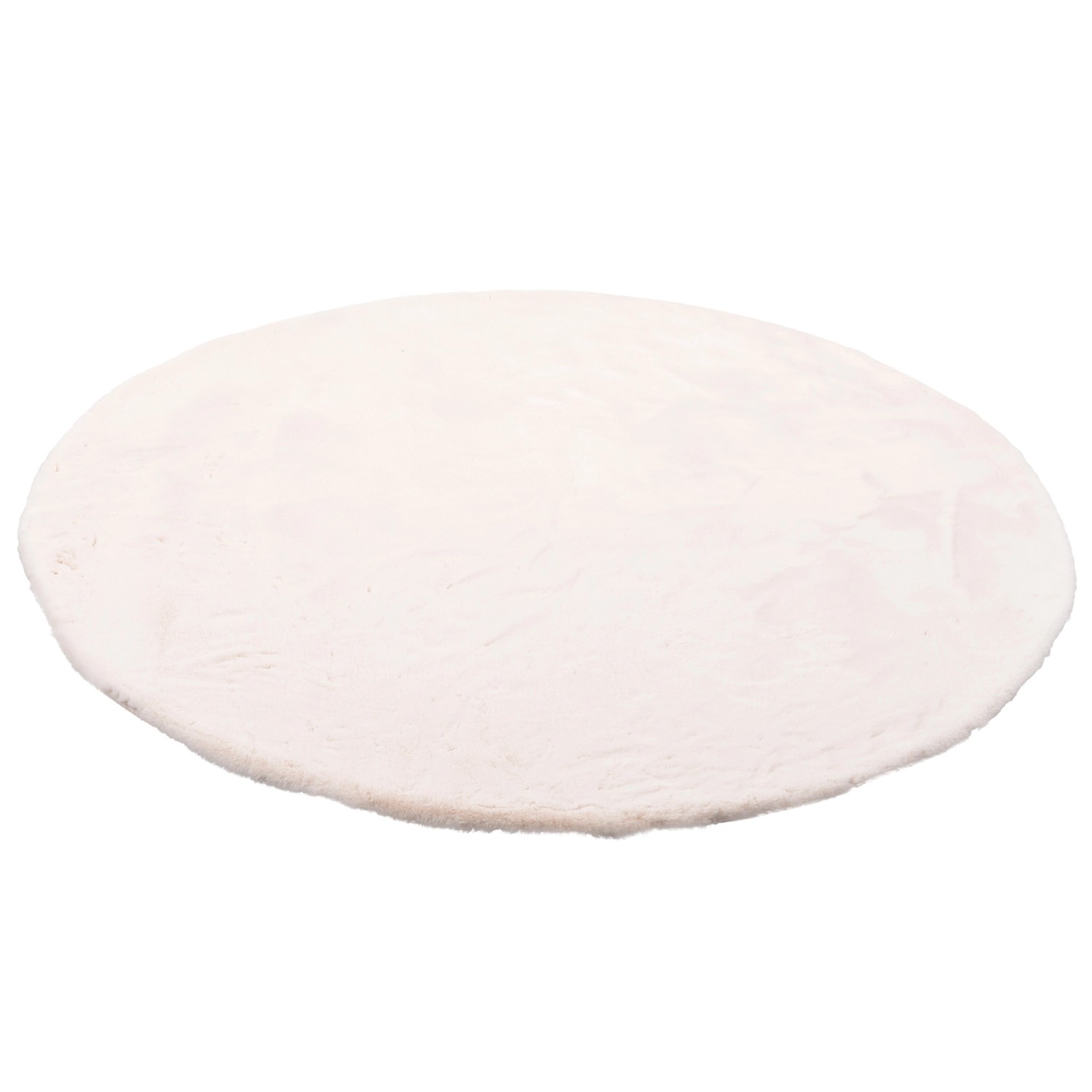 Pergamon Luxus Super Soft Fellteppich Plush Rund Creme 80x80cm günstig online kaufen