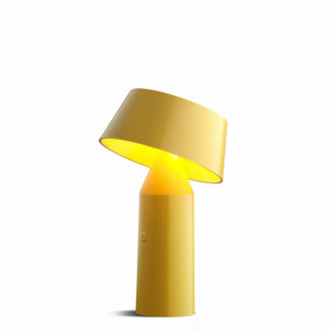Marset - Bicoca LED Tischleuchte mit Akku - gelb/lackiert/H x Ø 22,5x14cm/2 günstig online kaufen